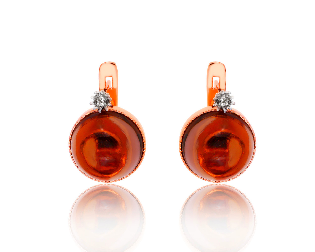 Очаровательные золотые серьги с дымчатыми кварцами 13.17ct 140819/2