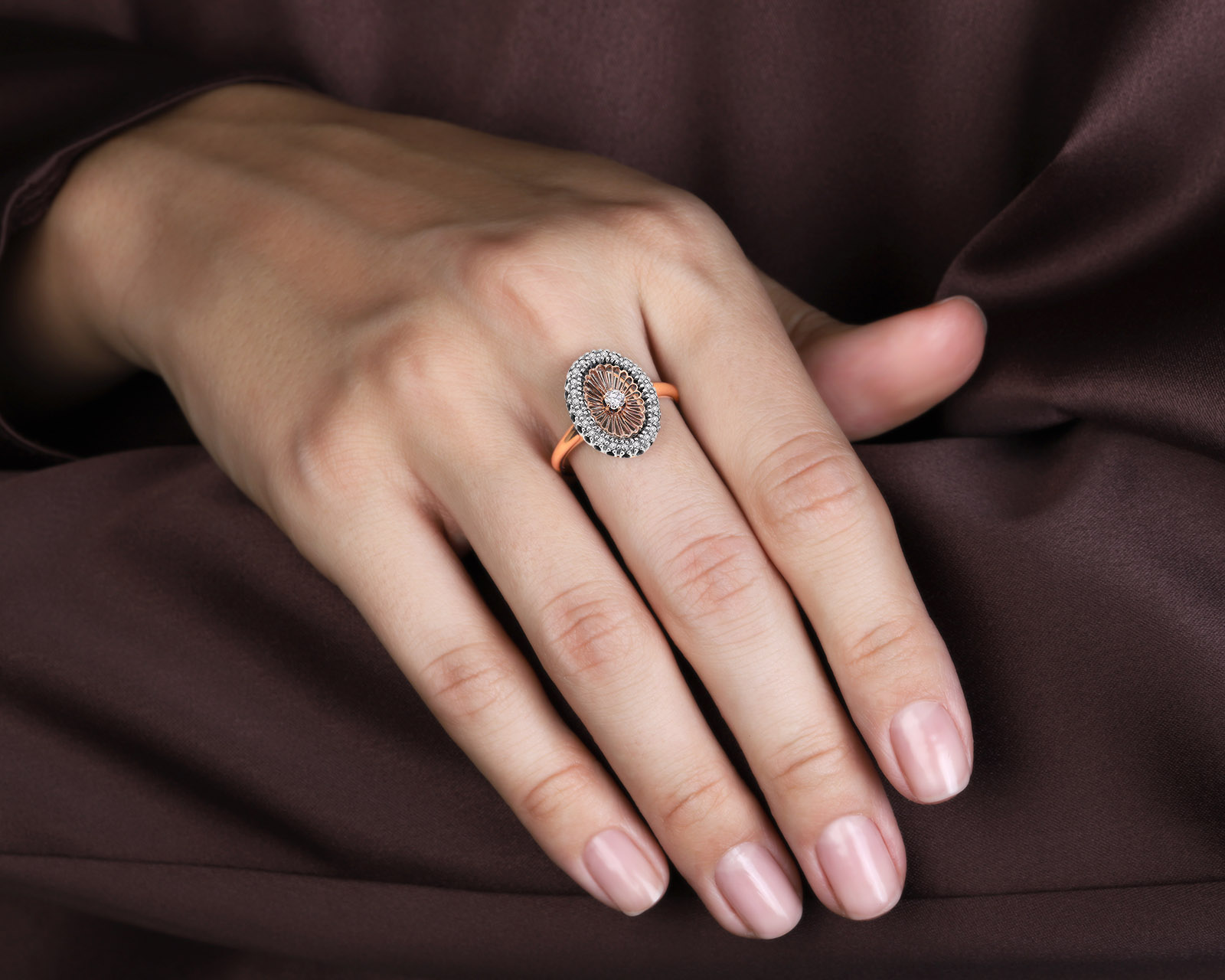 Золотое кольцо с бриллиантами 0.20ct