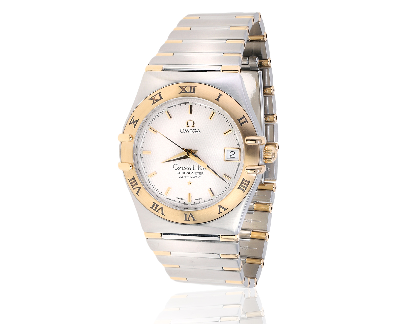 Оригинальные золотые часы Omega Constellation 080825/11