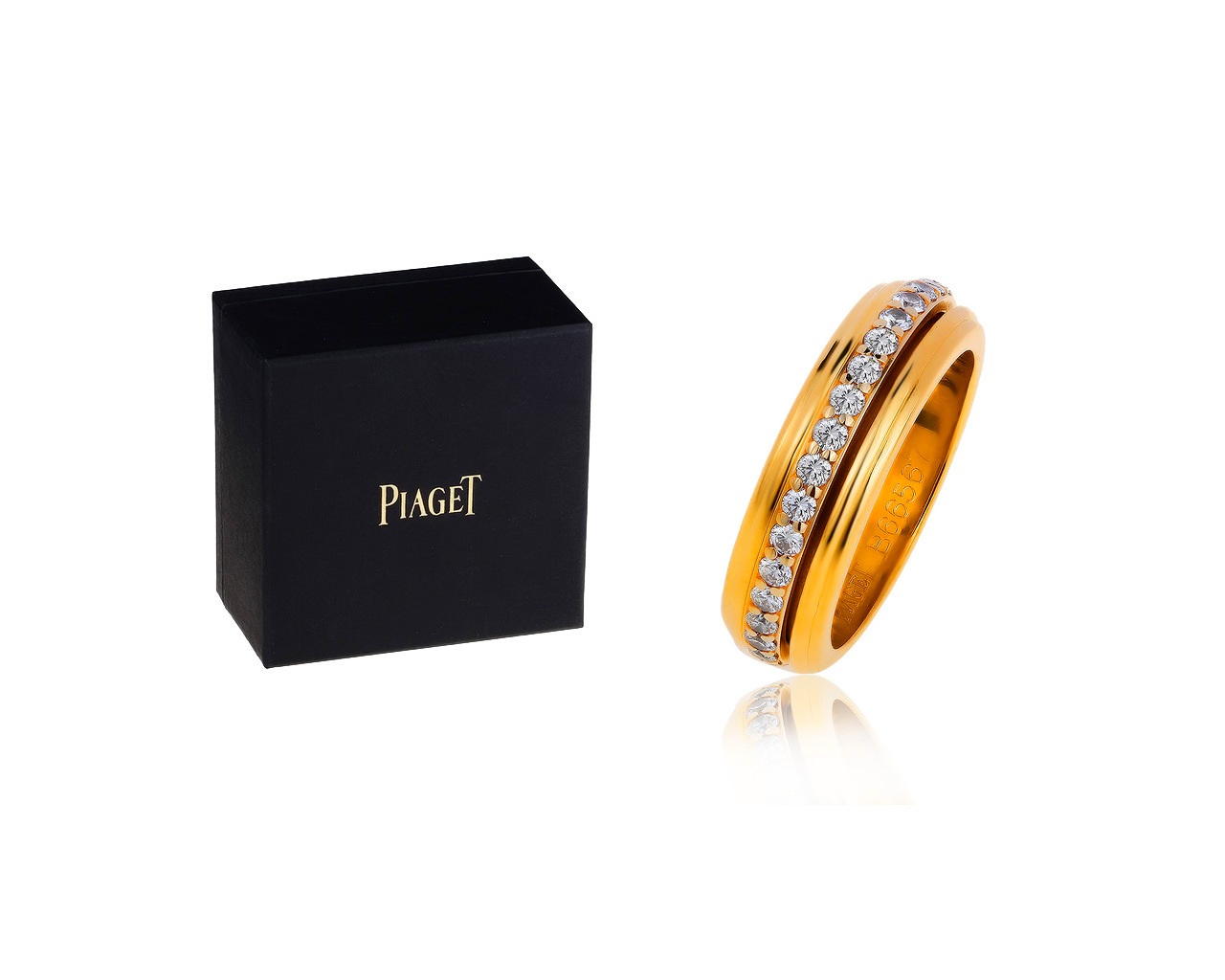 Оригинальное золотое кольцо с бриллиантами 0.68ct Piaget