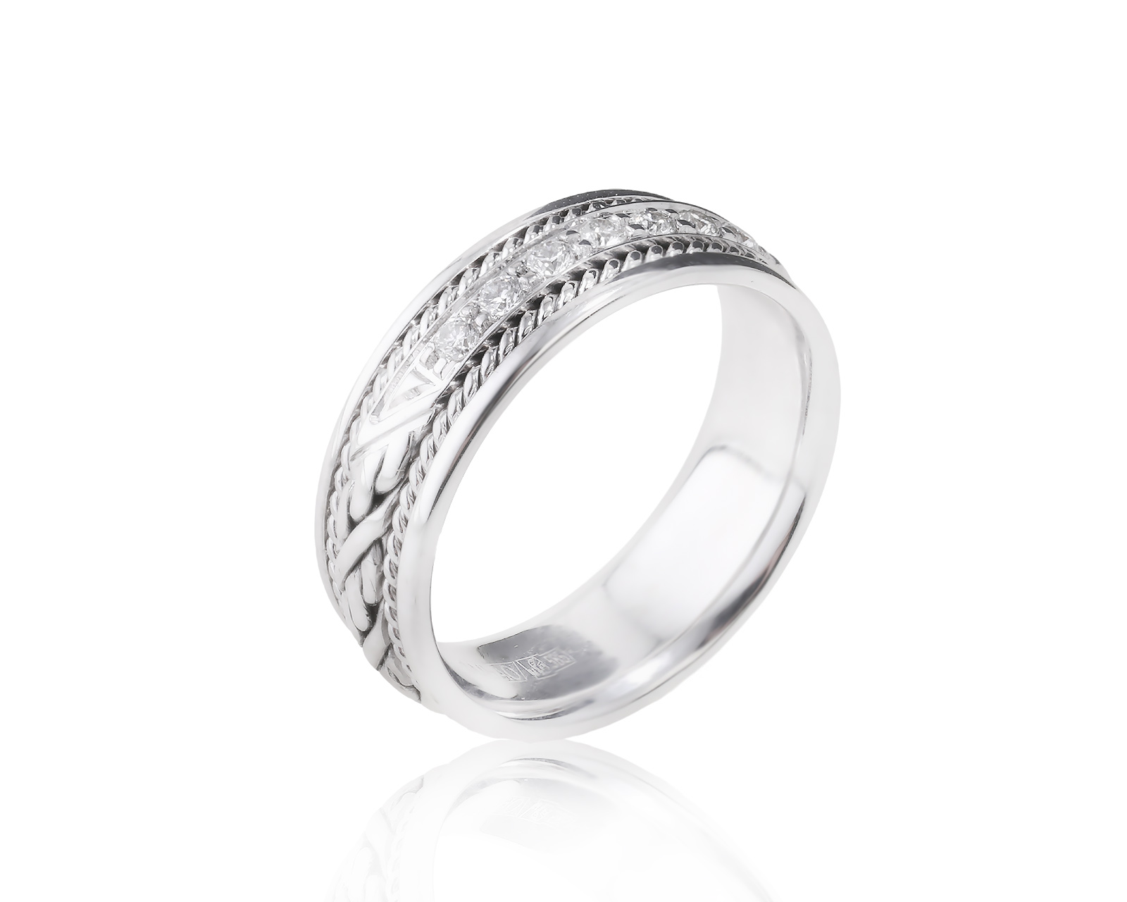 Золотое кольцо с бриллиантами 0.08ct 230124/1