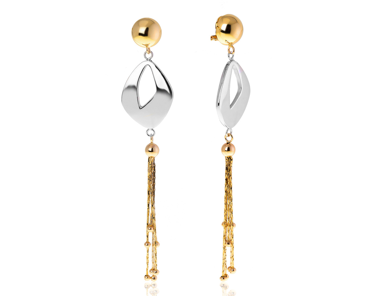 Стильные золотые серьги 060421/1