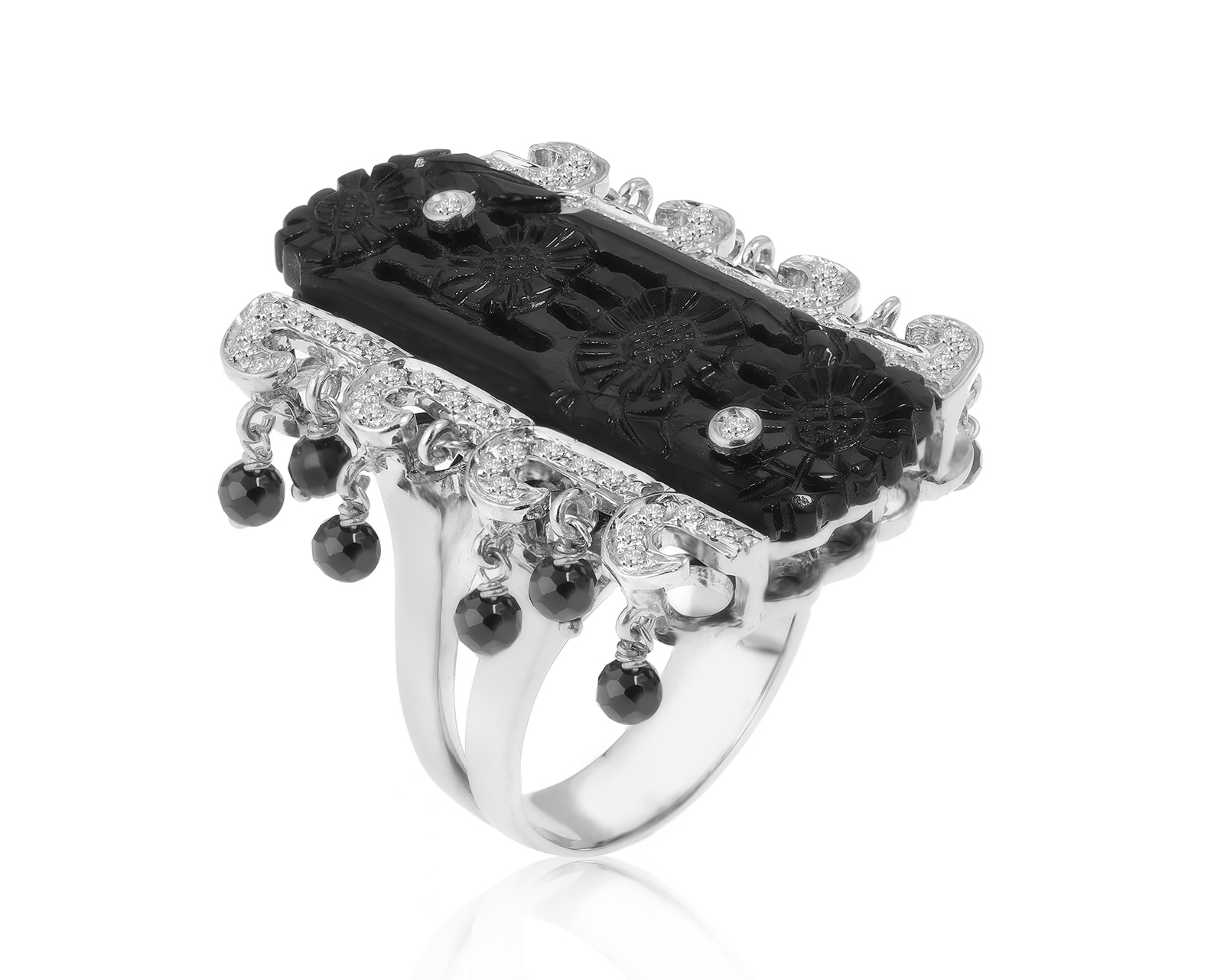 Оригинальное золотое кольцо с ониксом 4.20ct Giampiero Fiorini 020624/6 Оригинальное золотое кольцо с ониксом 4.20ct Giampiero Fiorini 020624/6