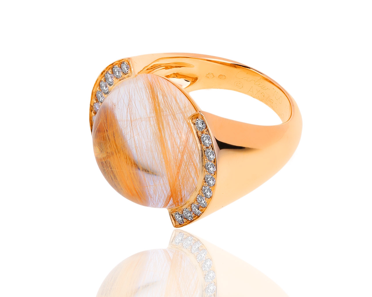 Оригинальное золотое кольцо с бриллиантами 0.40ct Cartier 151018/5