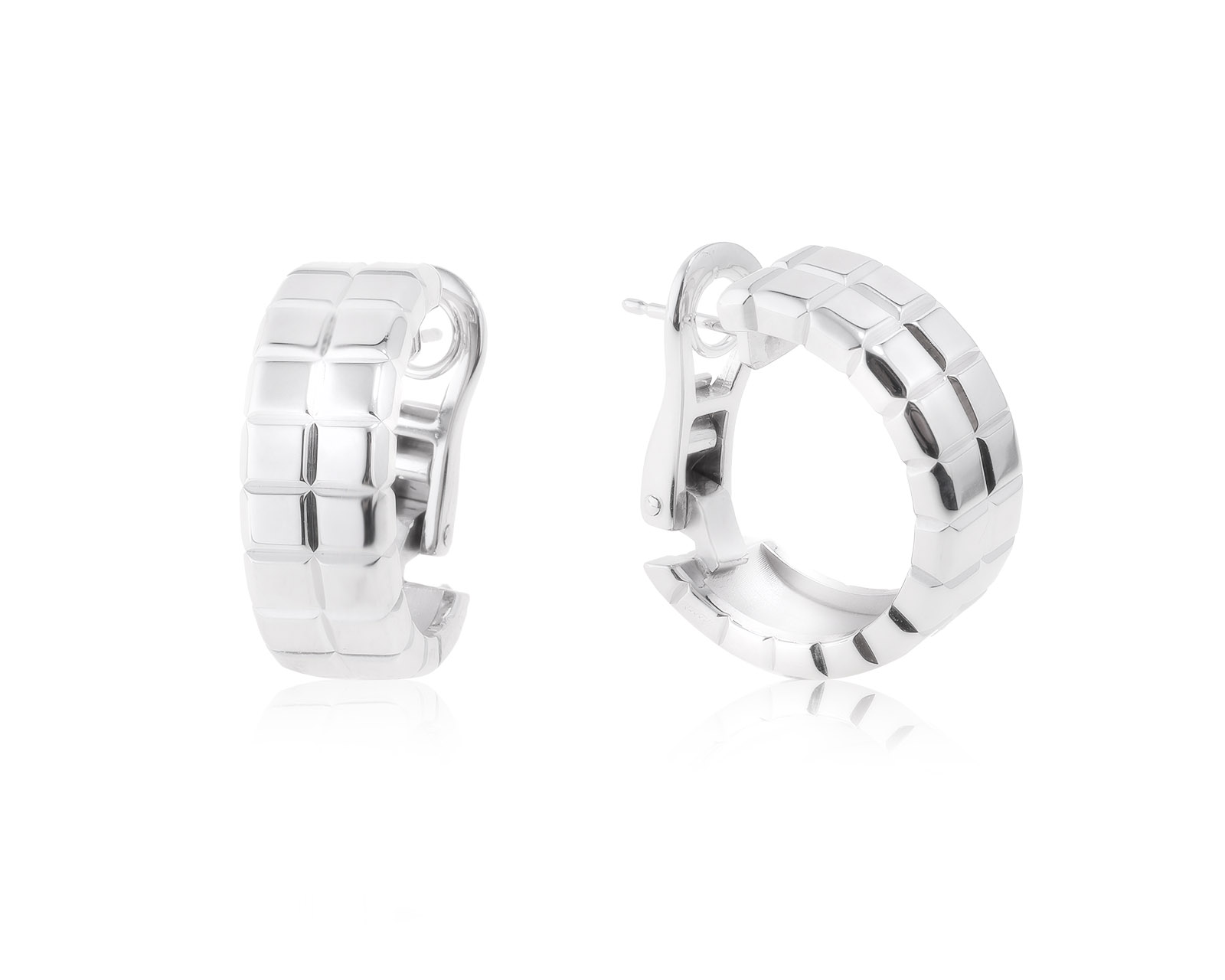 Оригинальные золотые серьги Chopard Ice Cube