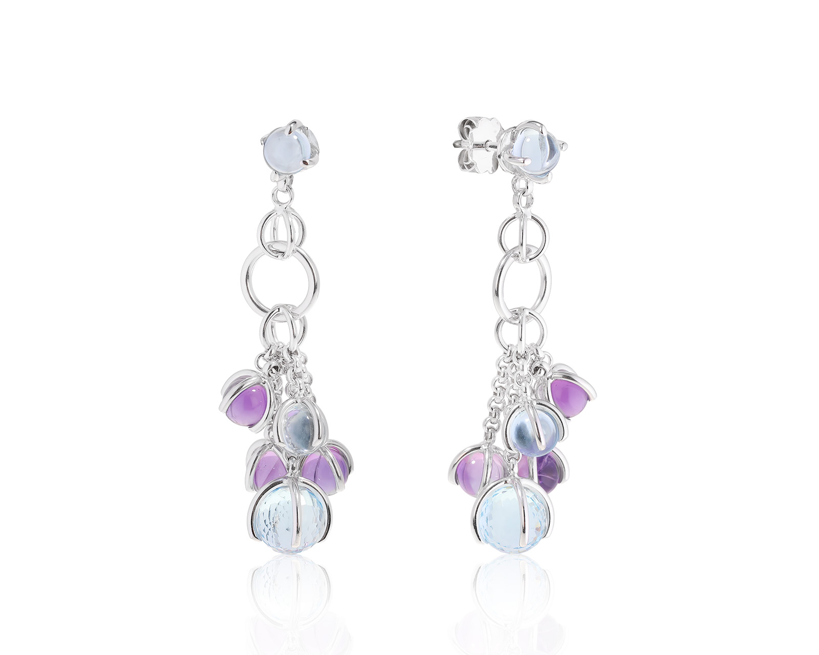 Оригинальные золотые серьги с топазами 12.58ct Chopard 030622/1