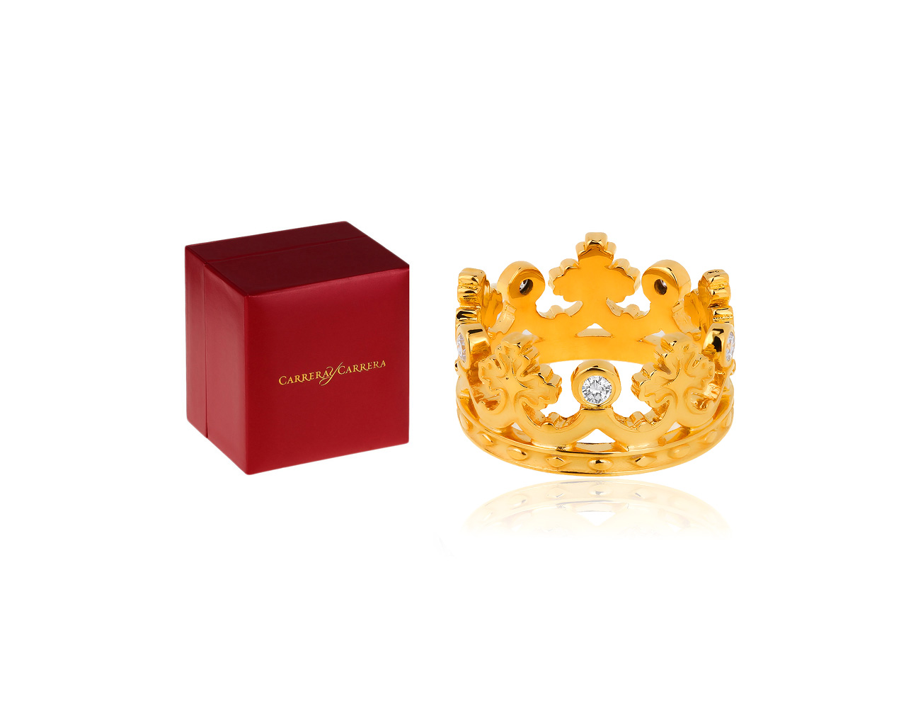 Золотое кольцо с бриллиантом 0.34ct Carrera y Carrra eMi Princes