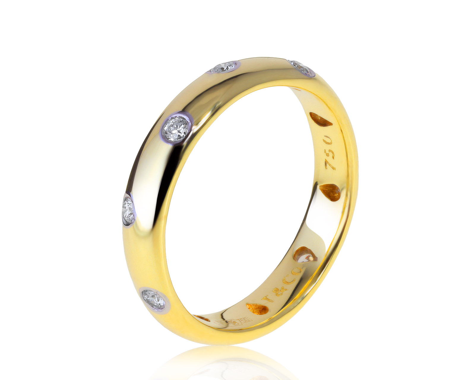 Оригинальное золотое кольцо с бриллиантами 0.22ct Tiffany&Co Etoile