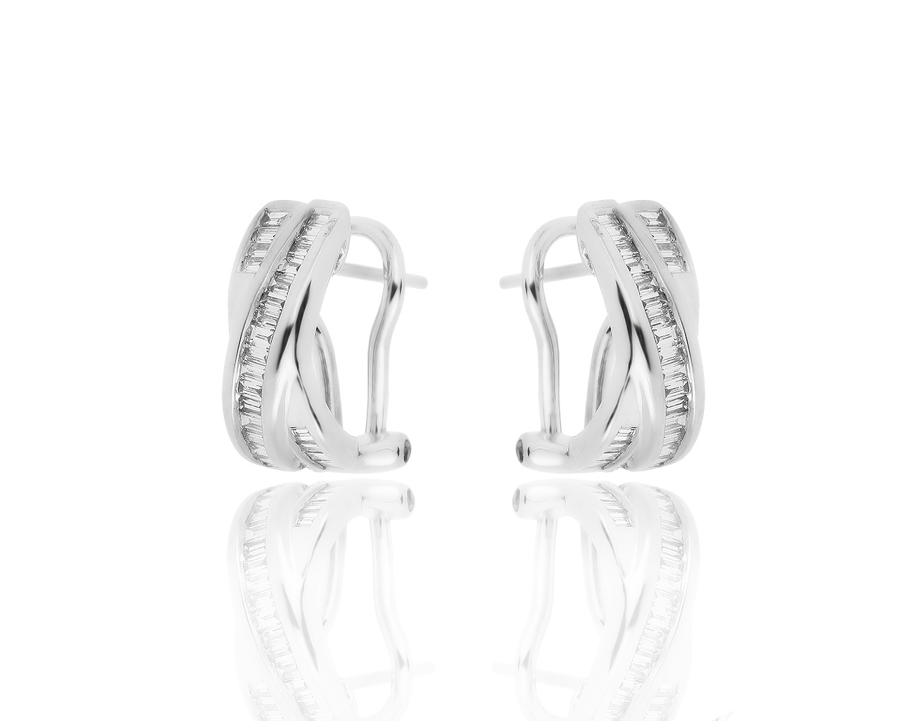 Лаконичные золотые серьги с бриллиантами 0.50ct 100819/2