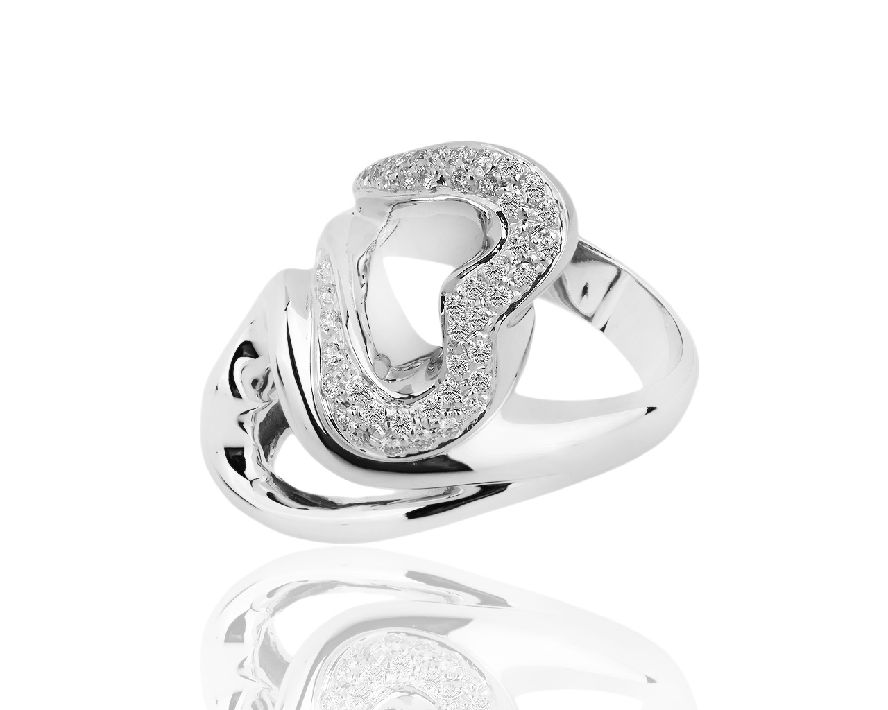 Оригинальное золотое кольцо с бриллиантами 0.42ct Antonini Heart 311018/2