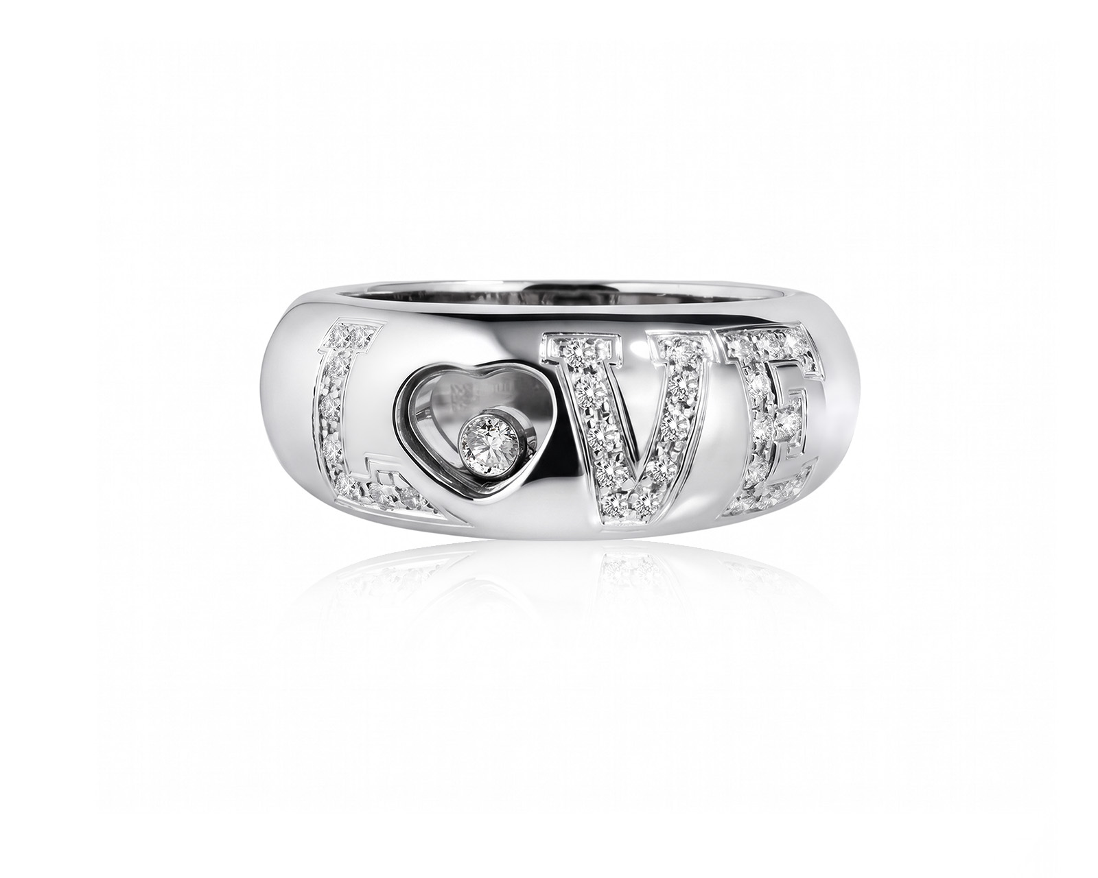 Оригинальное золотое кольцо с бриллиантами 0.29ct Chopard Happy Diamonds Love