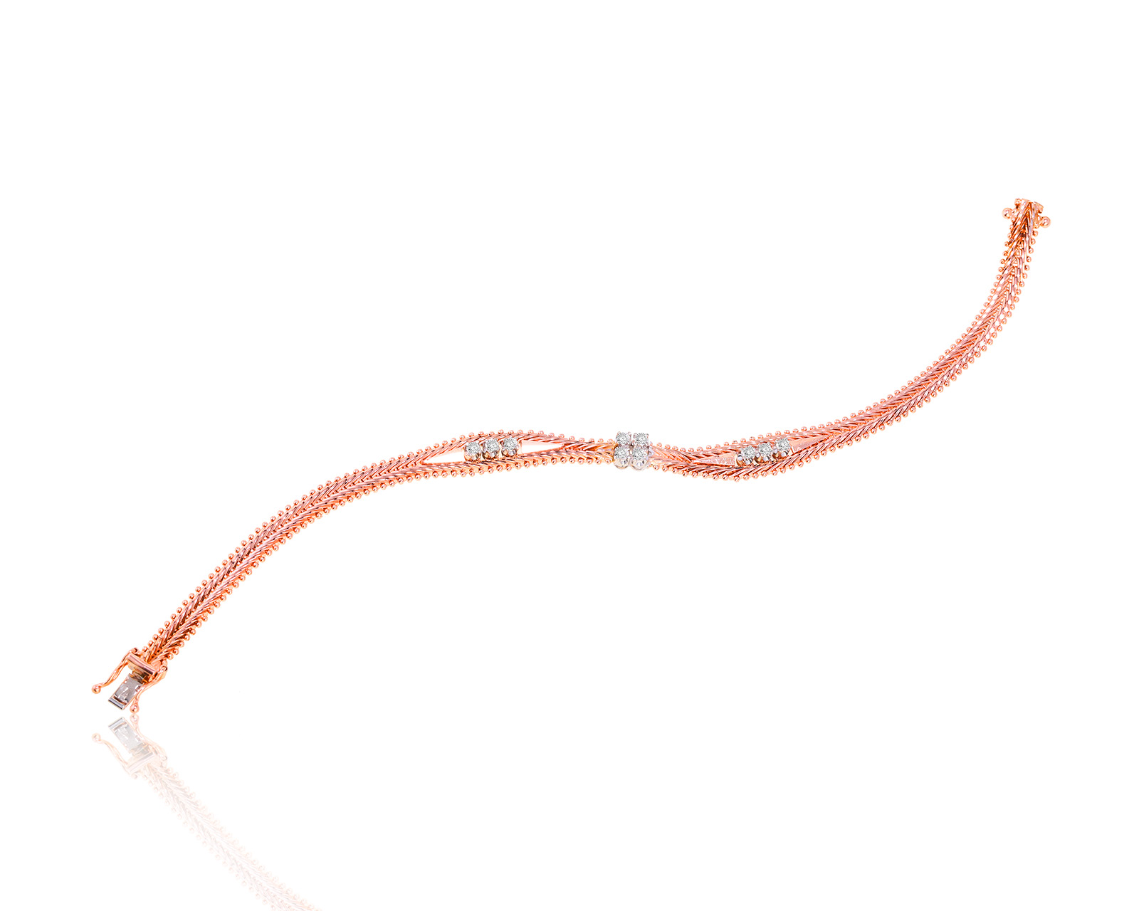 Итальянский золотой браслет с бриллиантами 0.40ct