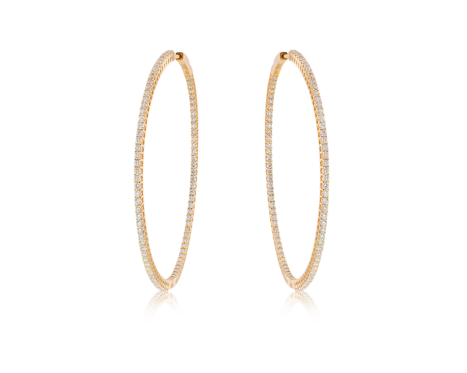 Оригинальные золотые серьги с бриллиантами 2.39ct Constantin Artmayer