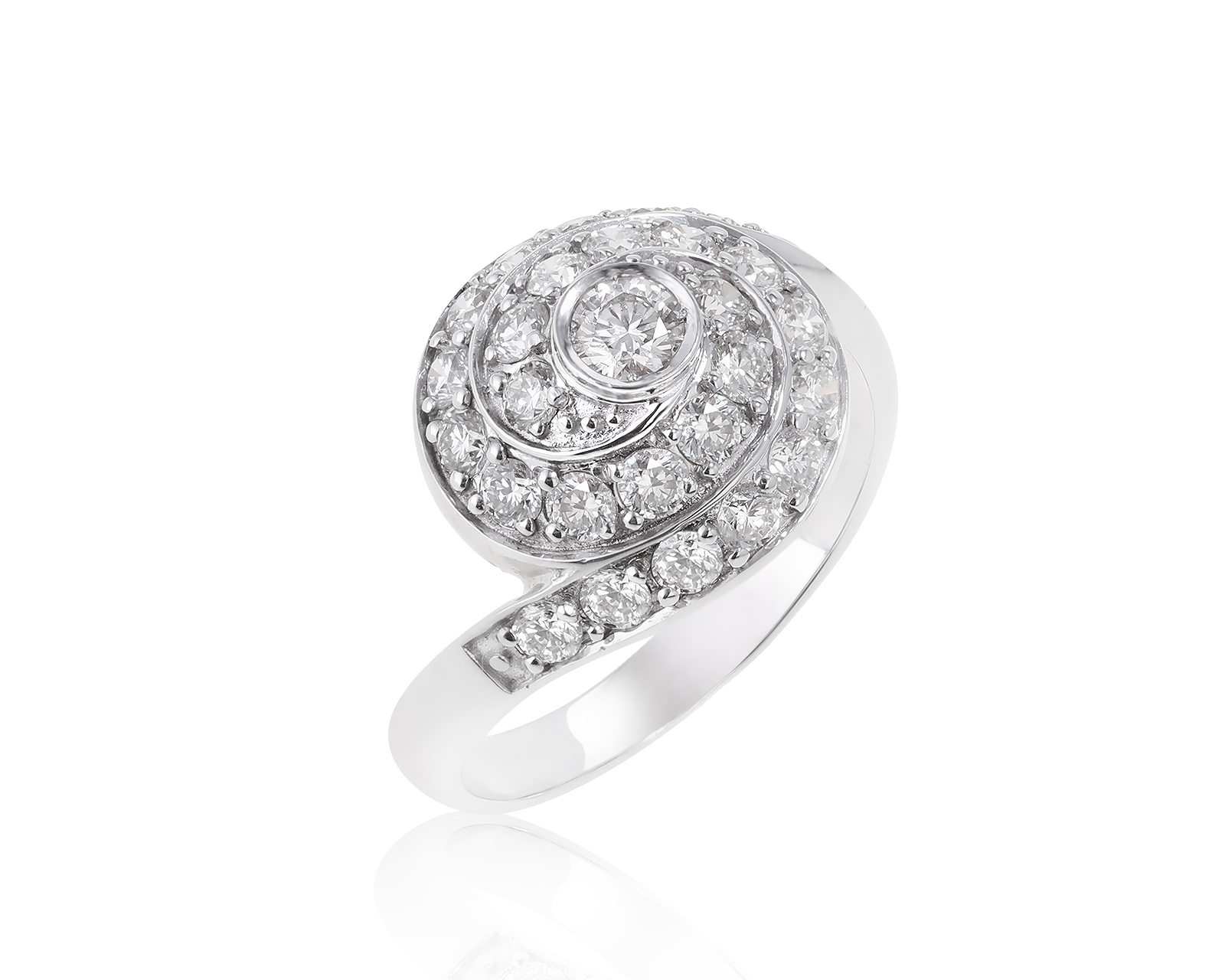Престижное золотое кольцо с бриллиантами 1.34ct 160622/5 Престижное золотое кольцо с бриллиантами 1.34ct 160622/5