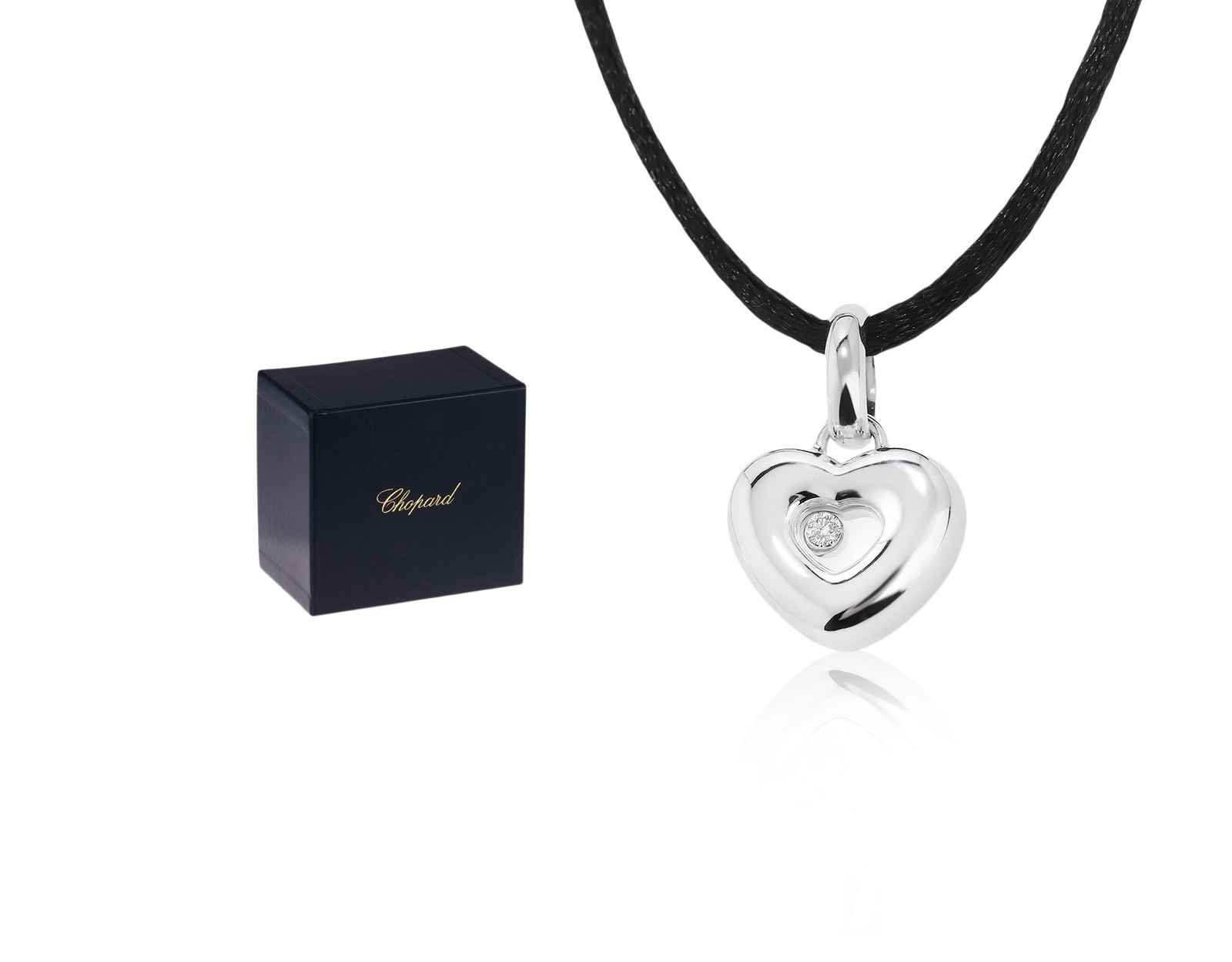 Оригинальный золотой кулон Chopard Happy Diamonds