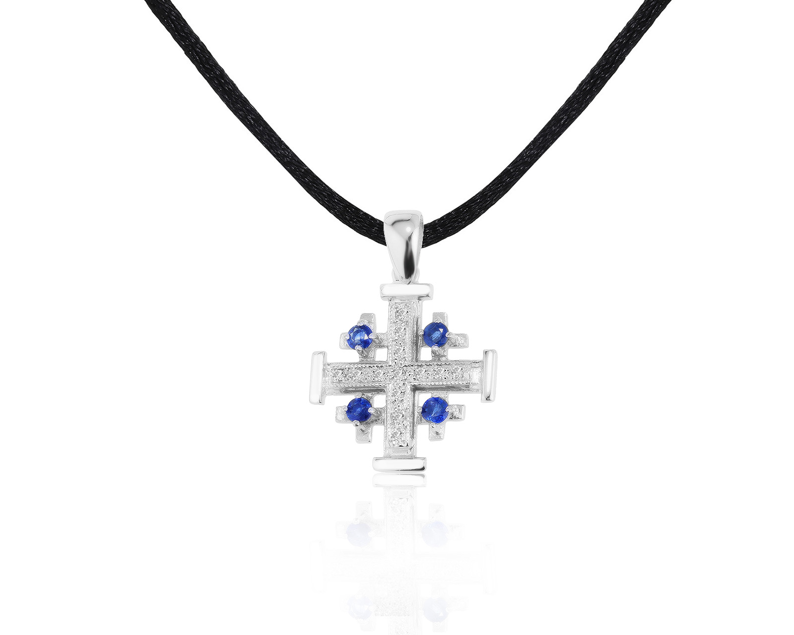 Стильный золотой кулон с сапфирами 0.52ct 181221/5