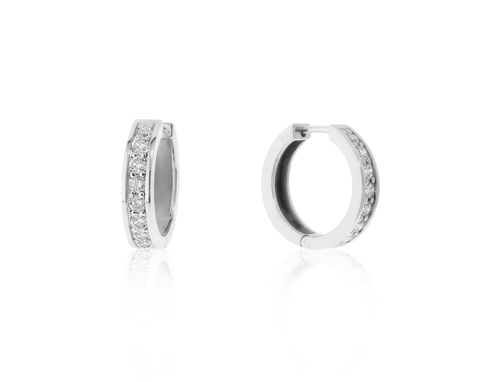 Прелестные золотые серьги с бриллиантами 0.96ct 300622/6