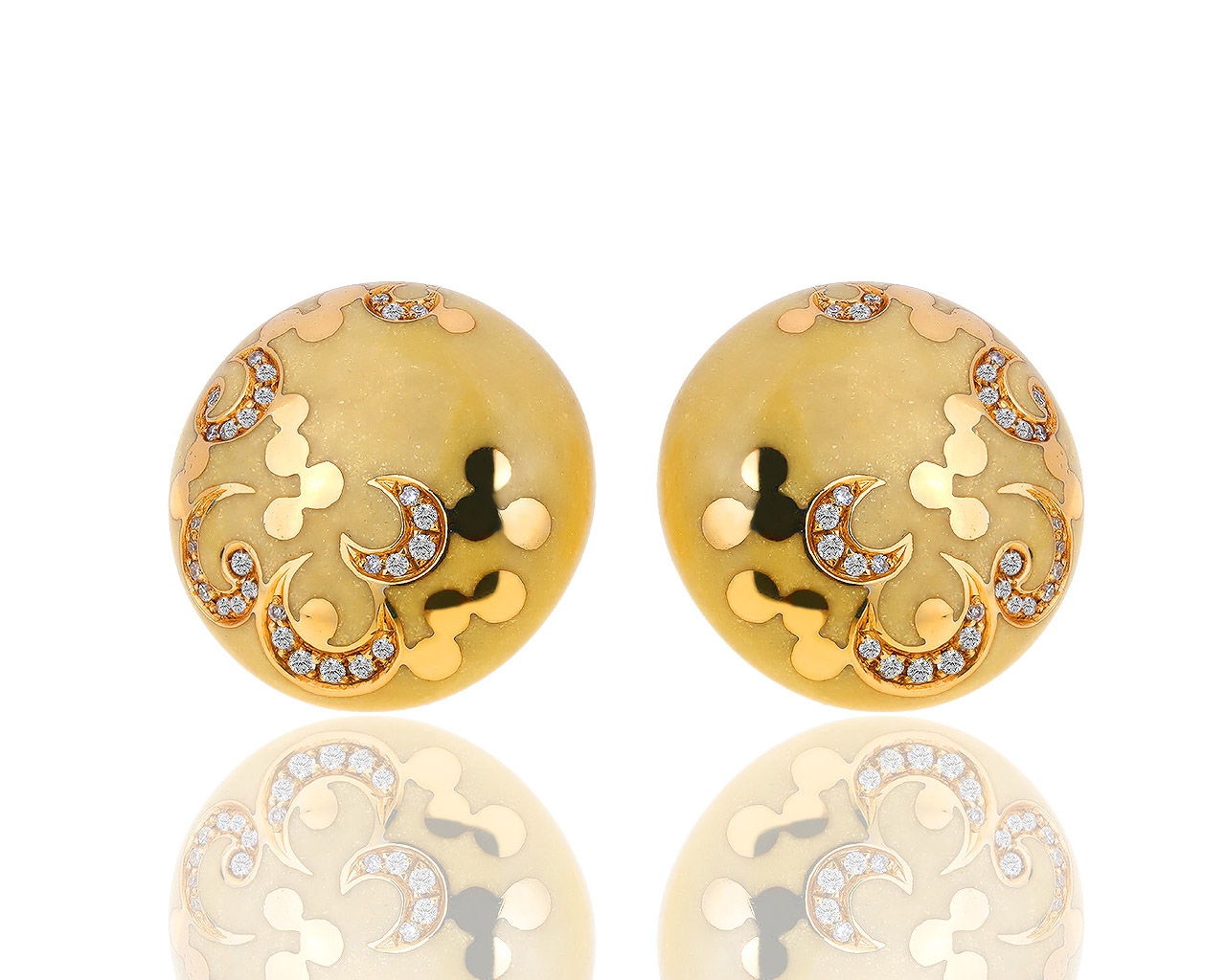 Оригинальные золотые серьги с бриллиантами 0.30ct Alessandro Fanfani 030319/4