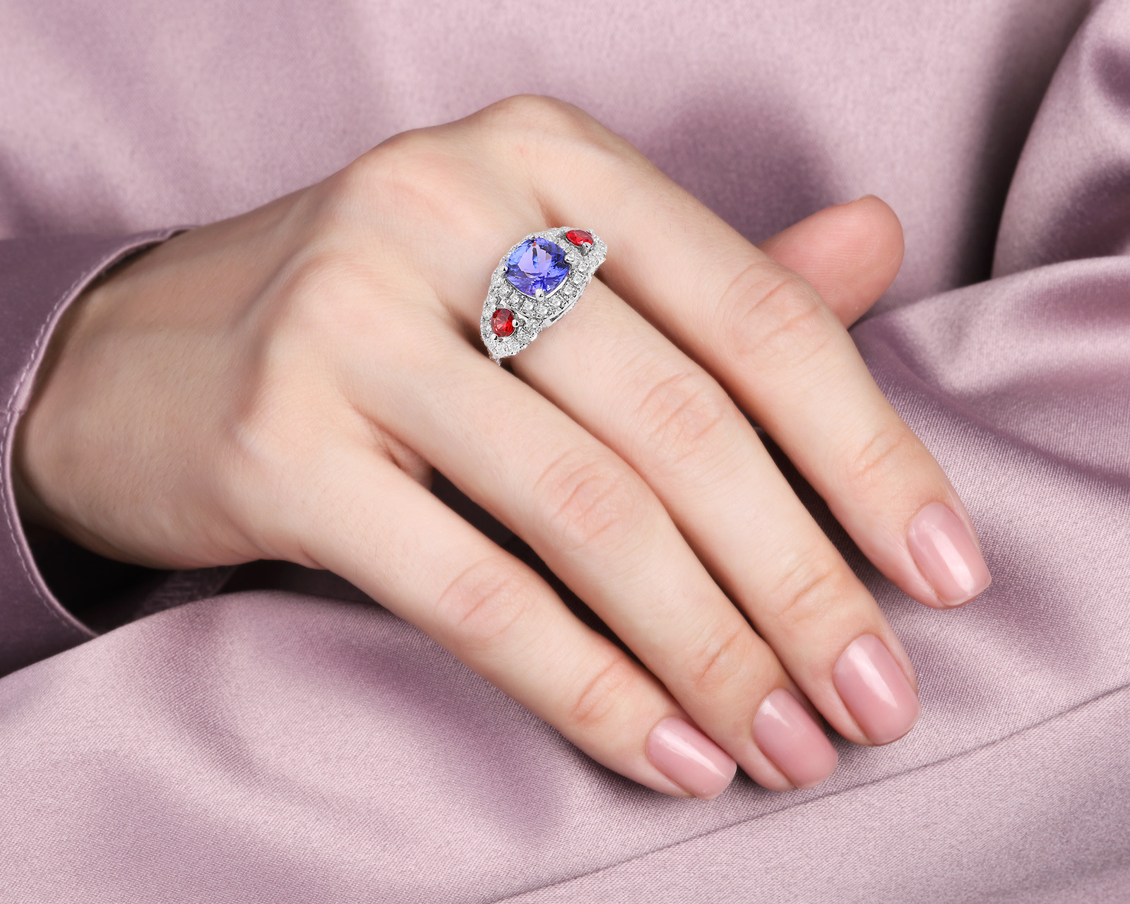 Золотое кольцо с танзанитом 2.48ct Evgeny Matveev