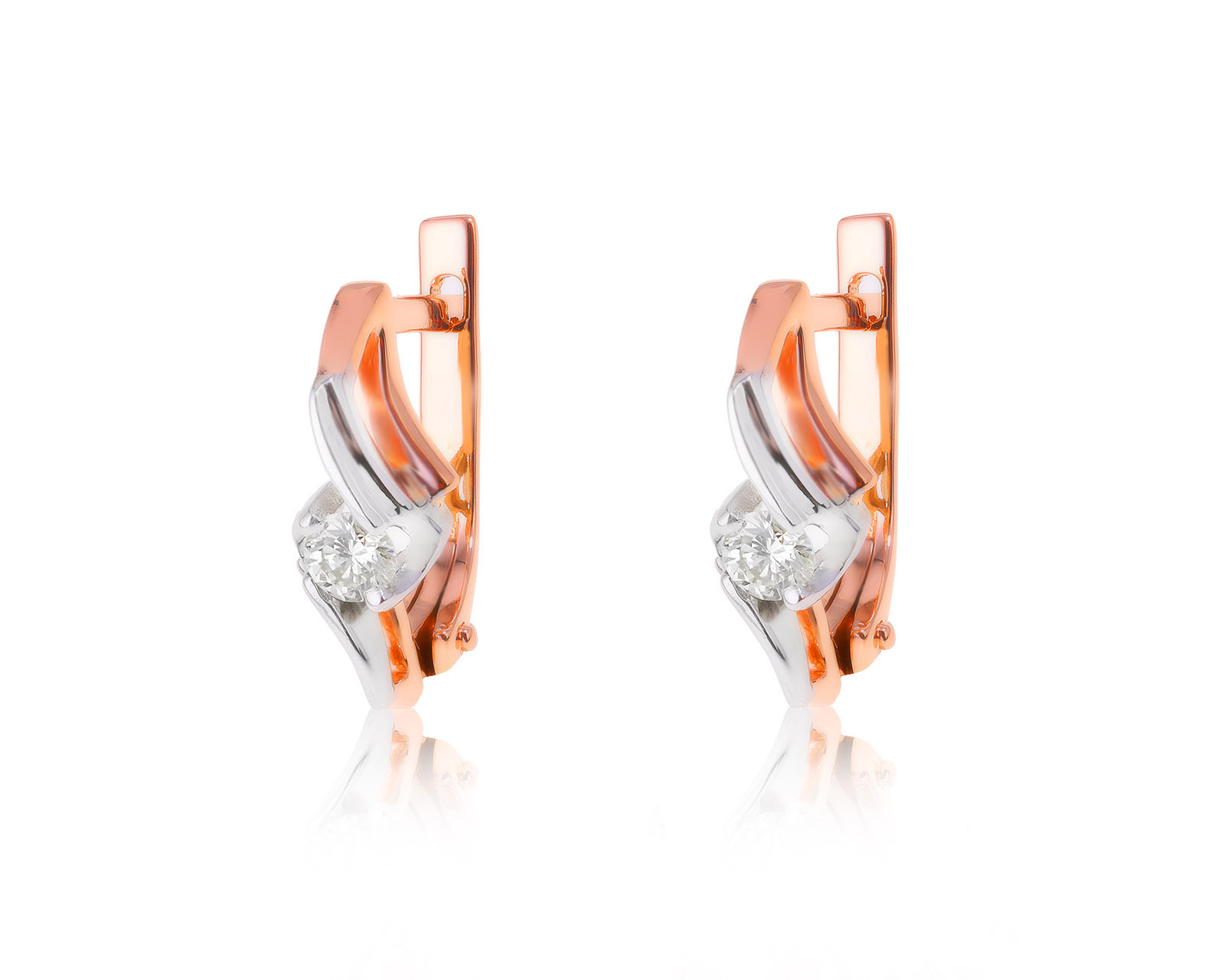 Золотые серьги с бриллиантами 0.34ct 240524/10