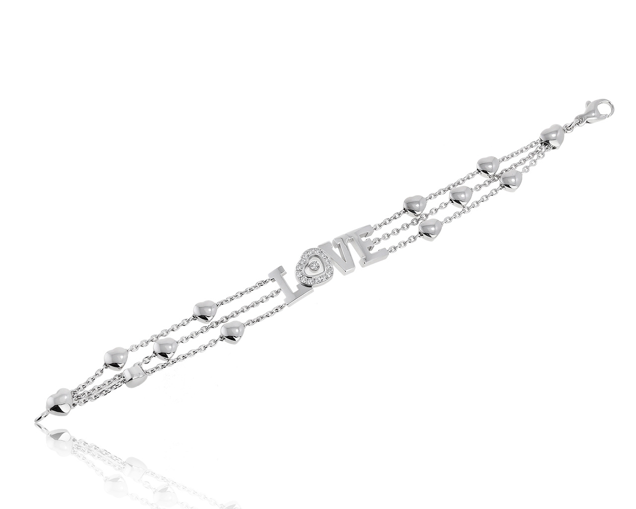 Оригинальный золотой браслет с бриллиантами 0.29ct Chopard Love Happy Diamond