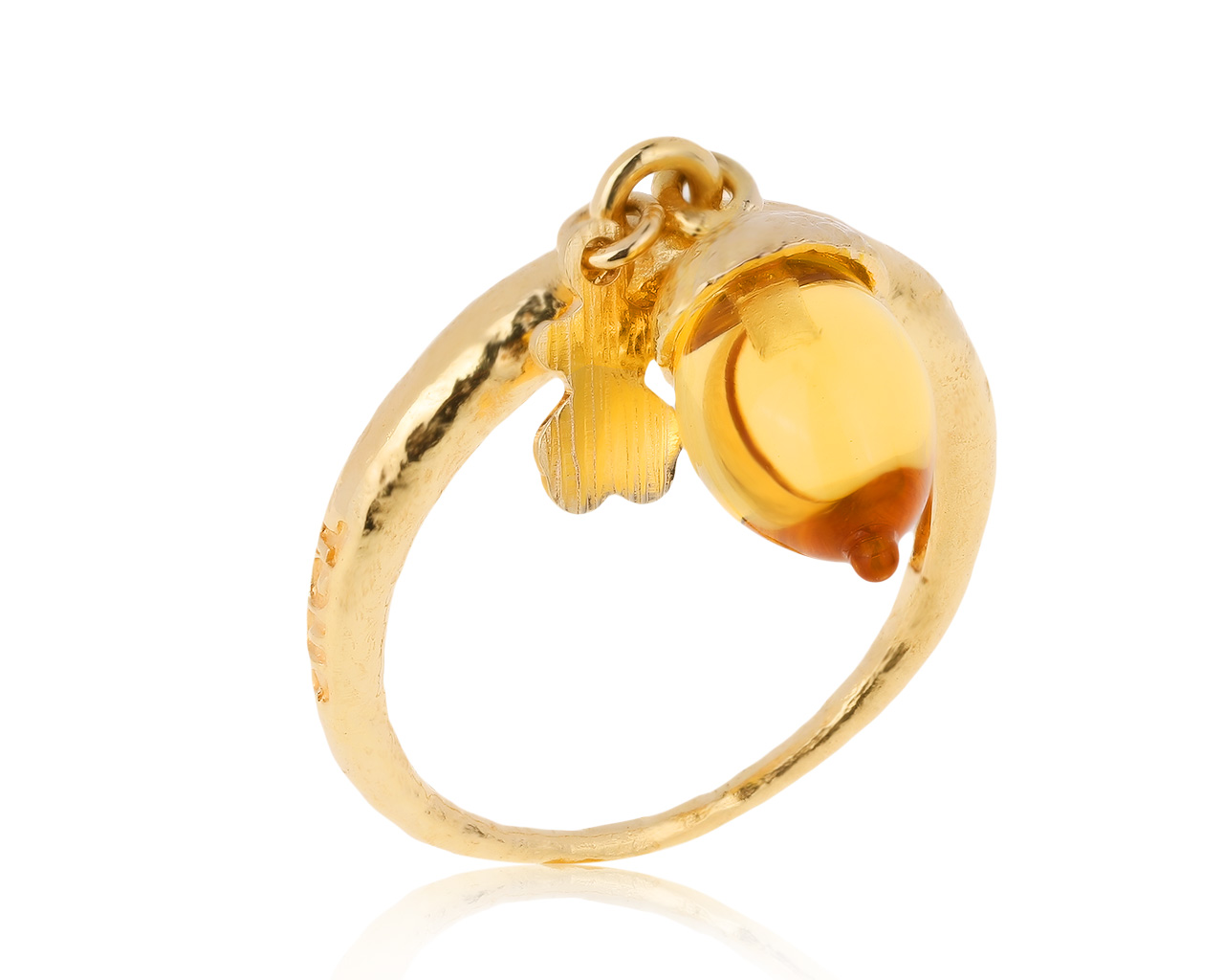 Оригинальное золотое кольцо с муранским стеклом Tous