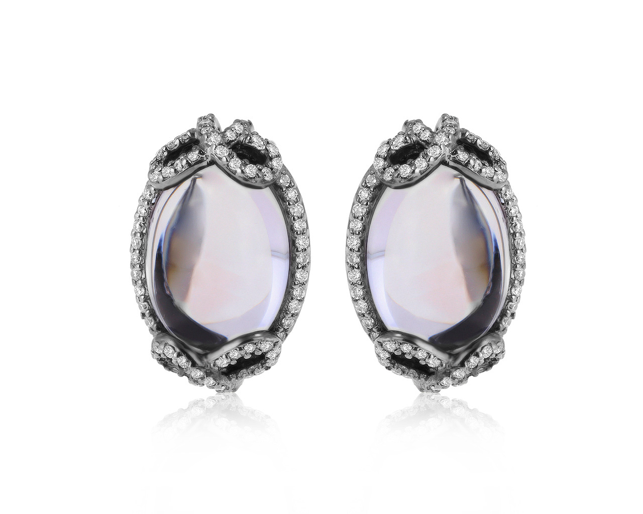 Удивительные золотые серьги с аметистами 14.53ct