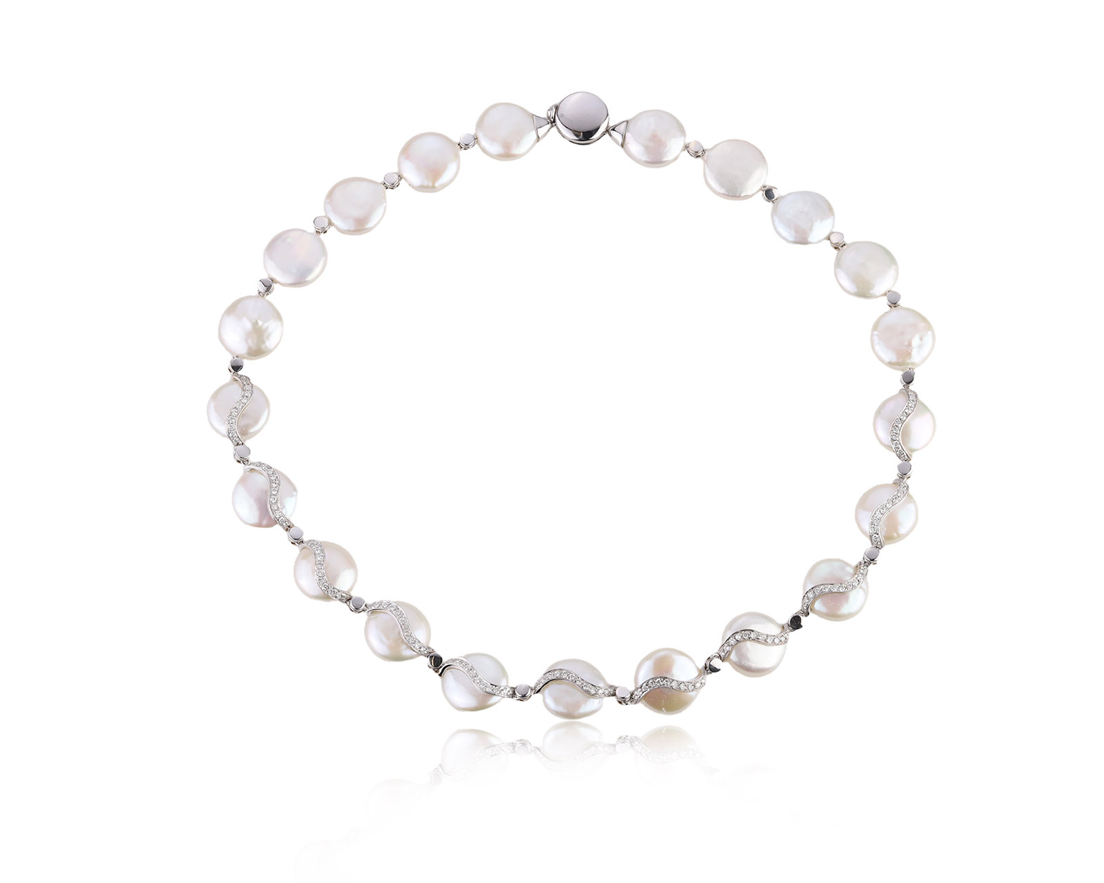 Оригинальное золотое колье с жемчугом 157.50ct Yvel 160726/6