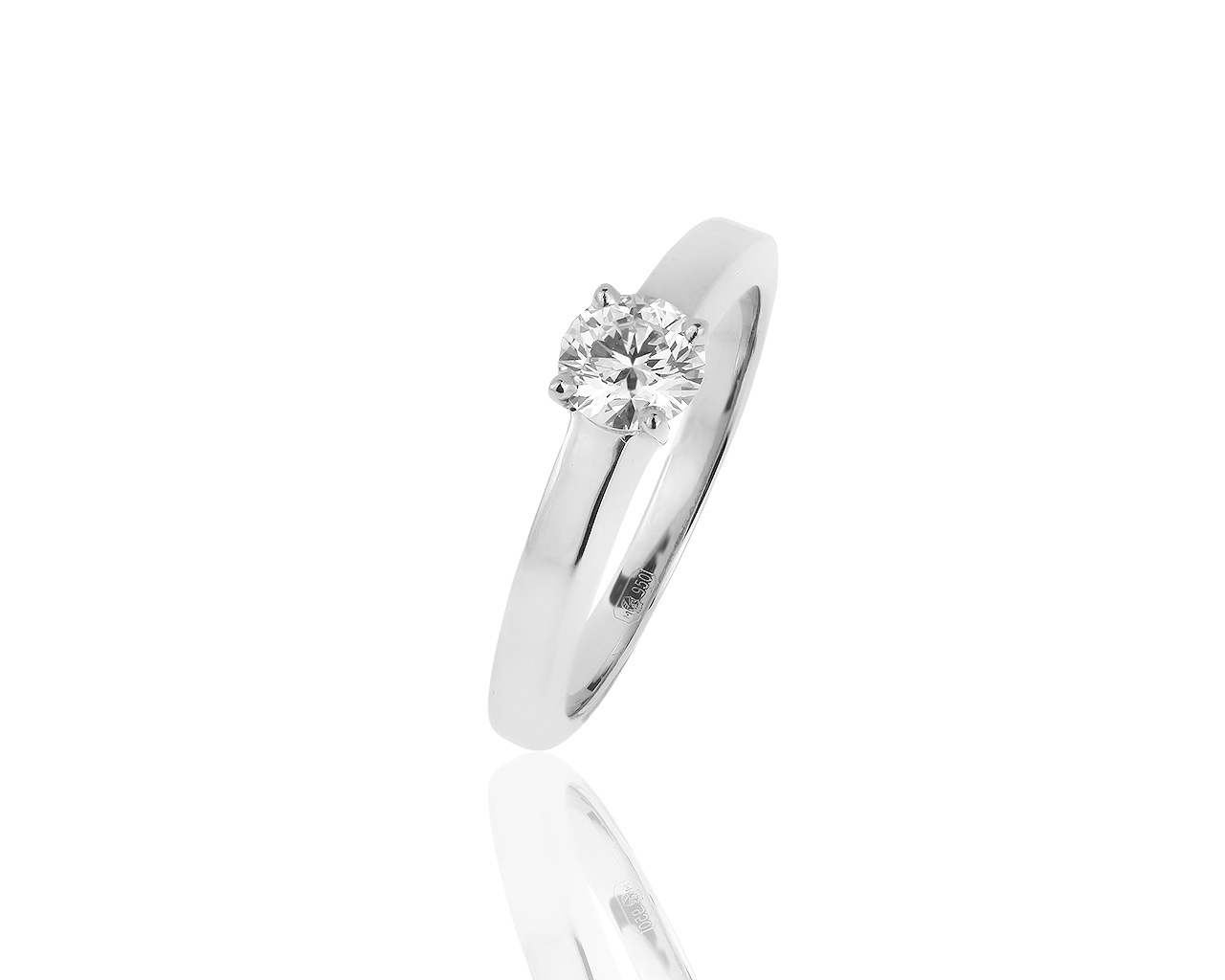 Помолвочное платиновое кольцо с бриллиантом 0.54ct Cartier 300519/5