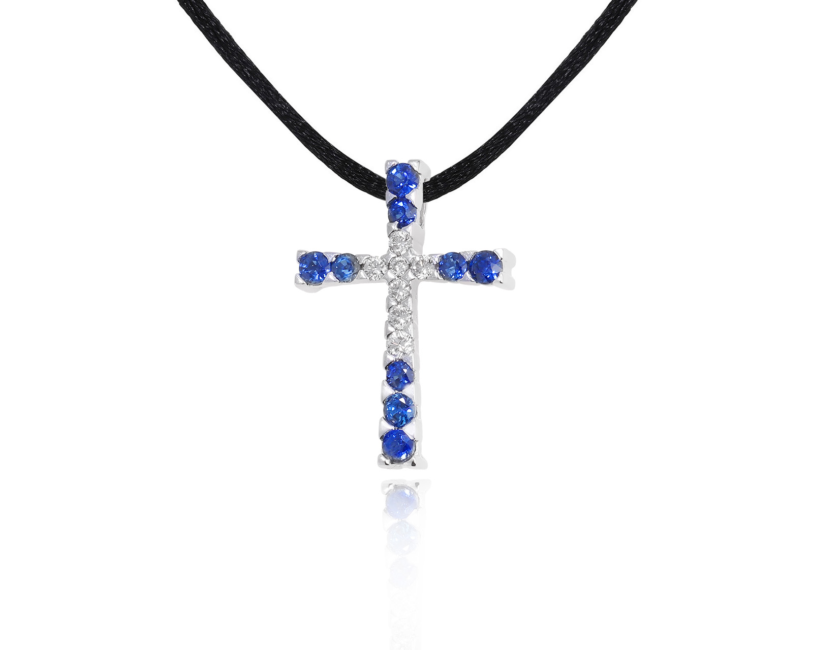 Оригинальный золотой кулон с сапфирами 0.30ct Mauro Conti 160724/16