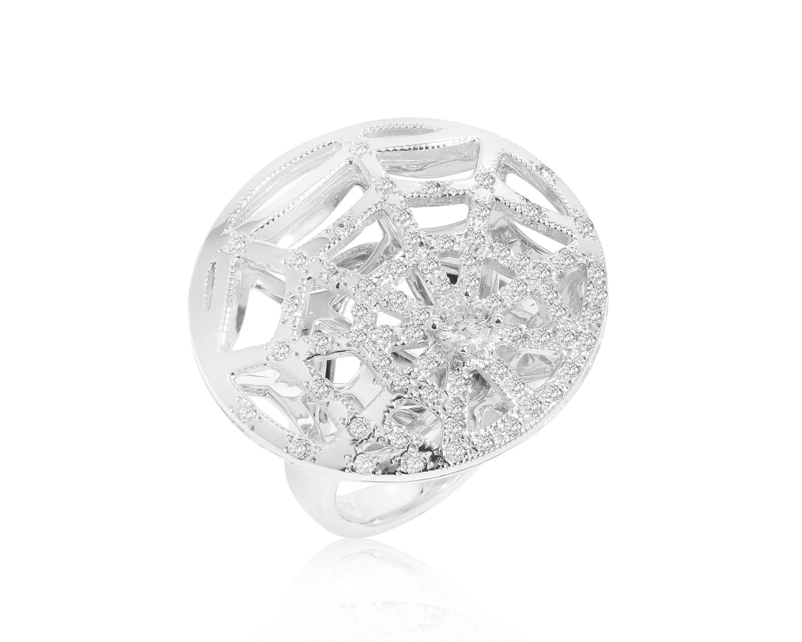 Прекрасное золотое кольцо с бриллиантами 0.81ct 100822/6
