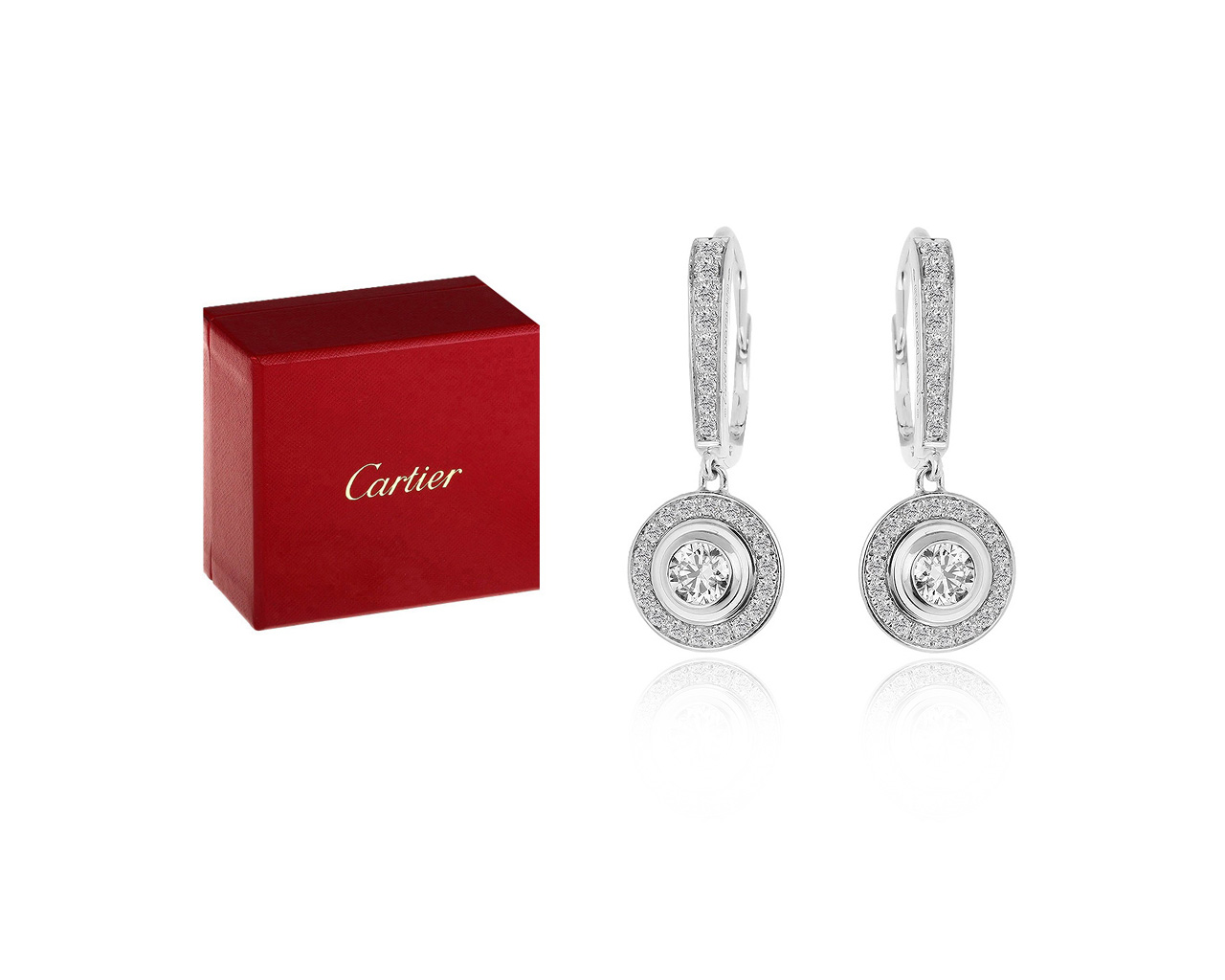 Золотые серьги с бриллиантами 0.65ct Cartier d Amour