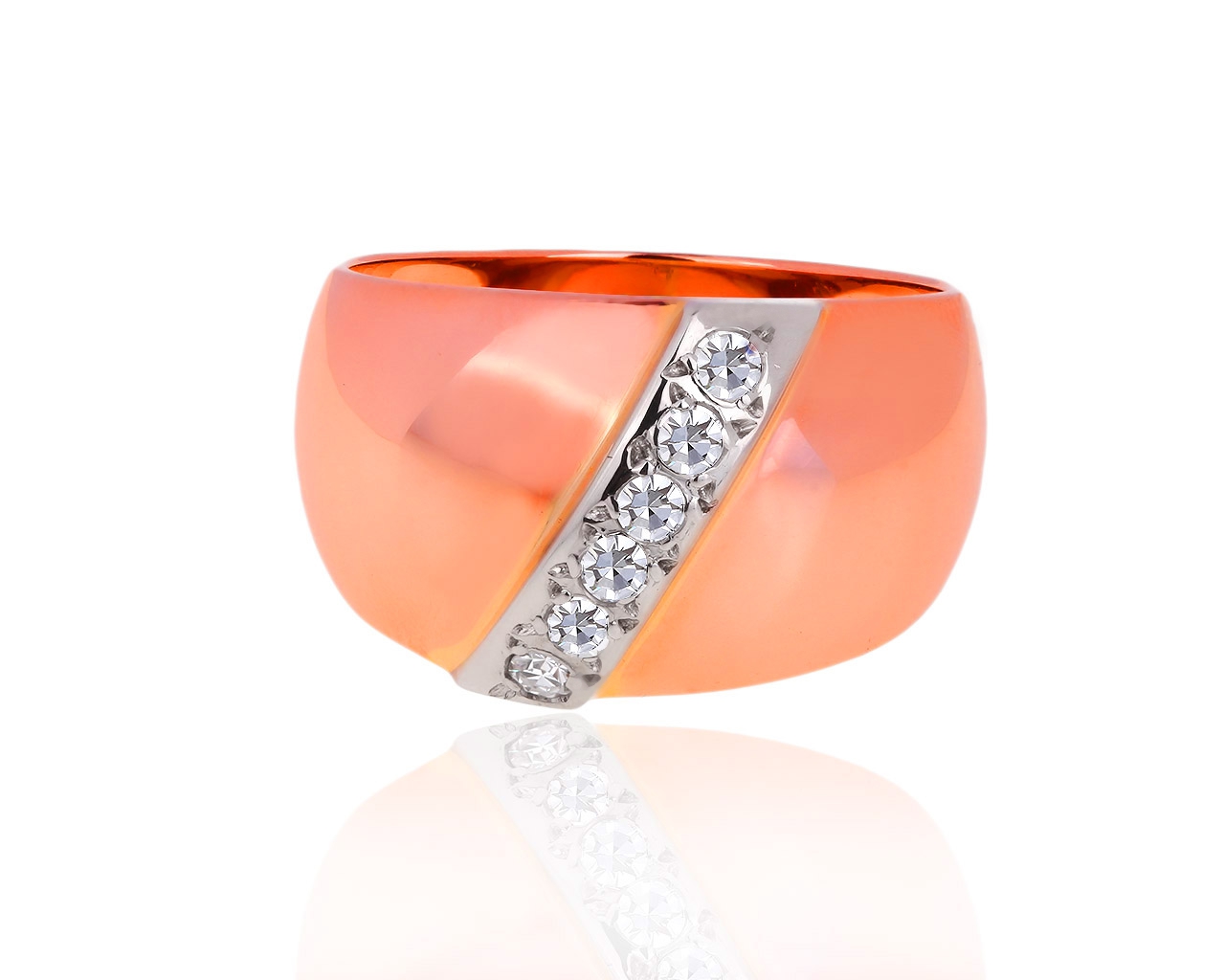 Золотое кольцо с бриллиантами 0.18ct 150518/4