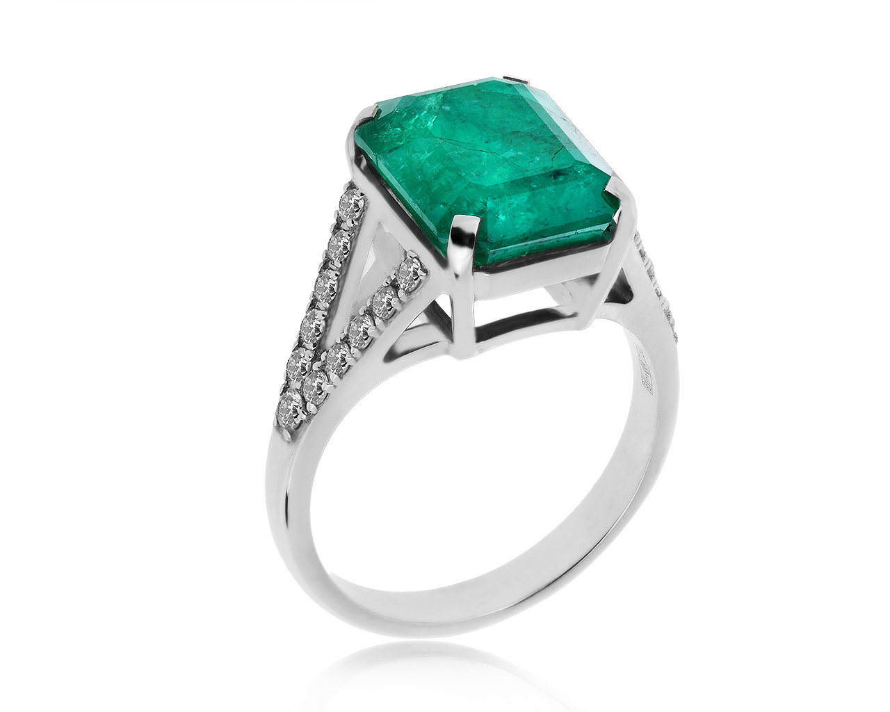 Прекрасное золотое кольцо с изумрудом 6.51ct 210117/8
