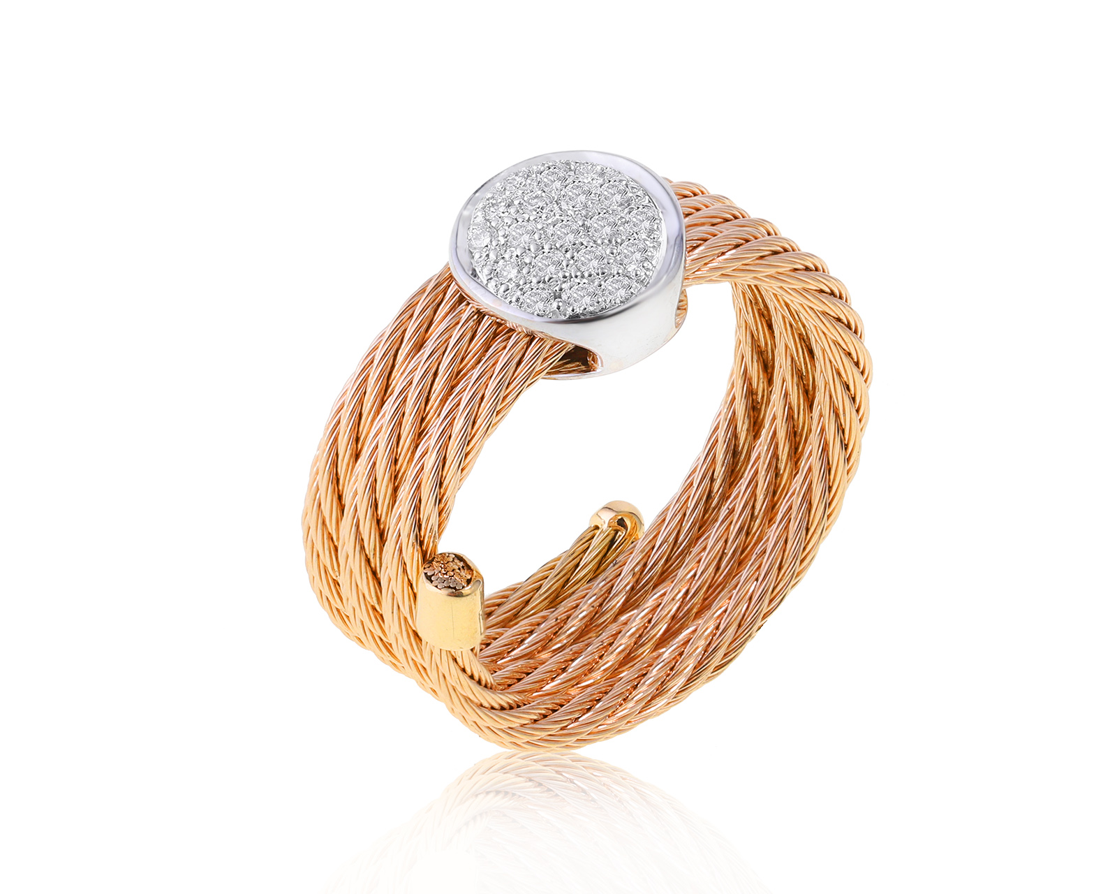 Красивое золотое кольцо с бриллиантами 0.15ct 310822/19