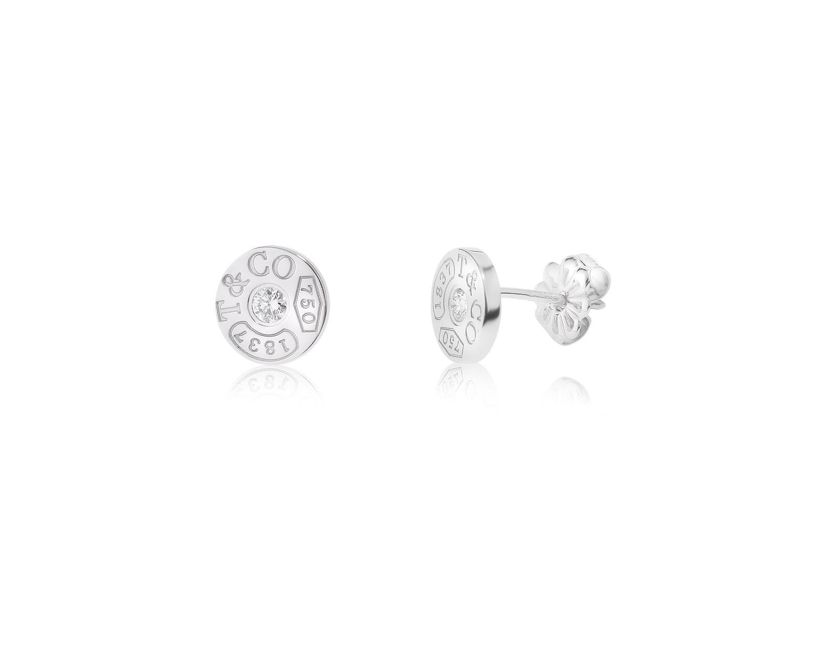 Оригинальные золотые серьги Tiffany&Co 1837 Circle 090923/2