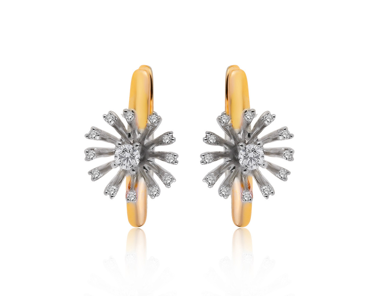 Достойные золотые серьги с бриллиантами 0.30ct 140720/4