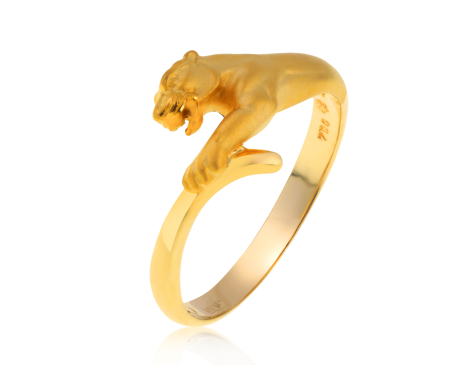 Оригинальное золотое кольцо Carrera y Carrera Panthere