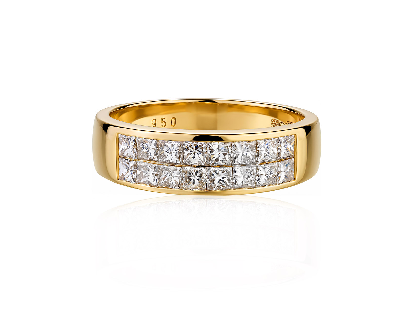 Золотое кольцо с бриллиантами 0.80ct
