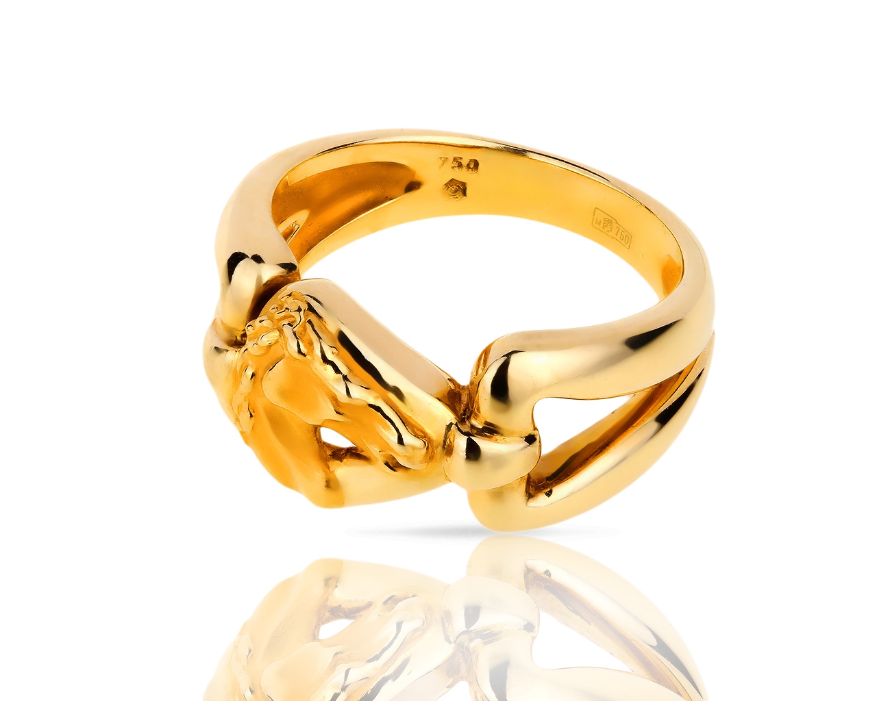 Оригинальное золотое кольцо Carrera y Carrera Horse 100718/3