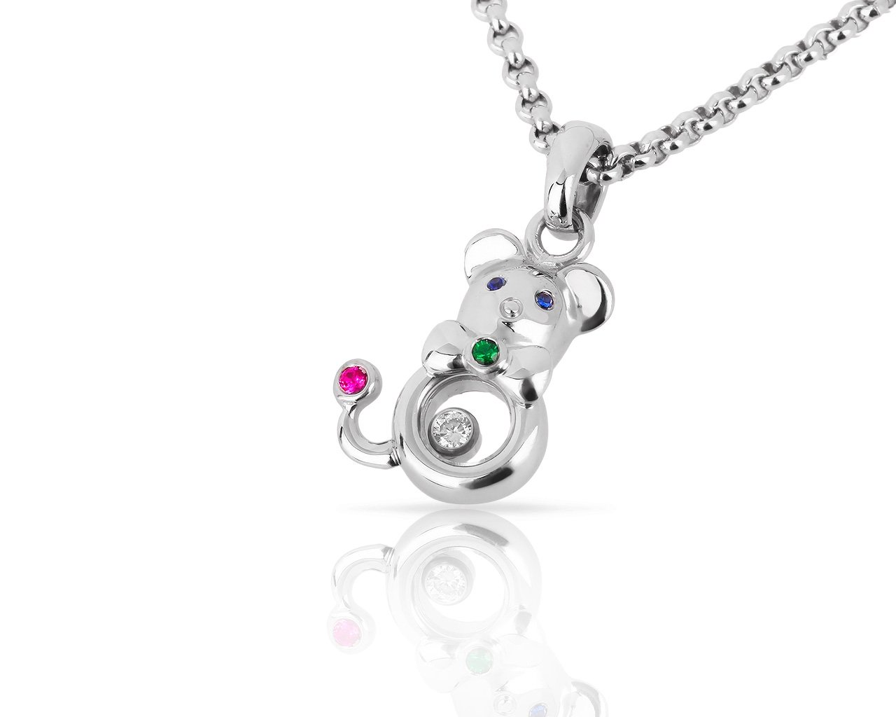 Модный золотой кулон Chopard Happy Diamonds Mouse 160518/1
