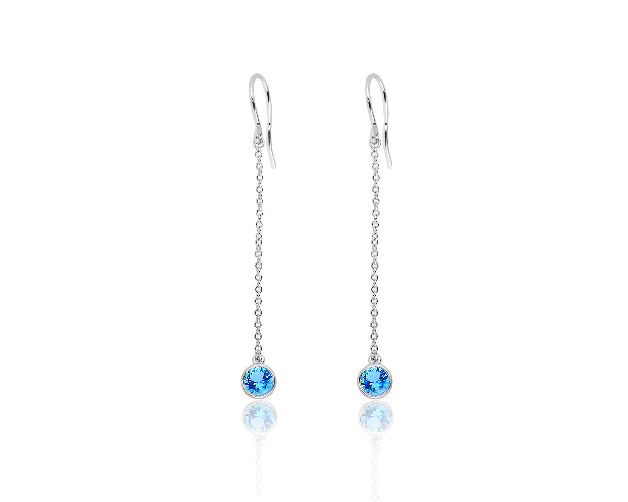 Оригинальные платиновые серьги с топазами 0.30ct Tiffany&Co 281019/11