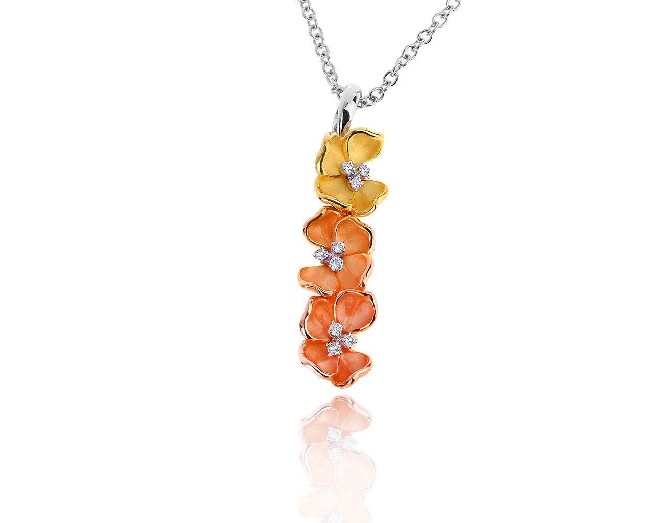 Оригинальный золотой кулон с бриллиантами 0.18ct Annamaria Cammilli