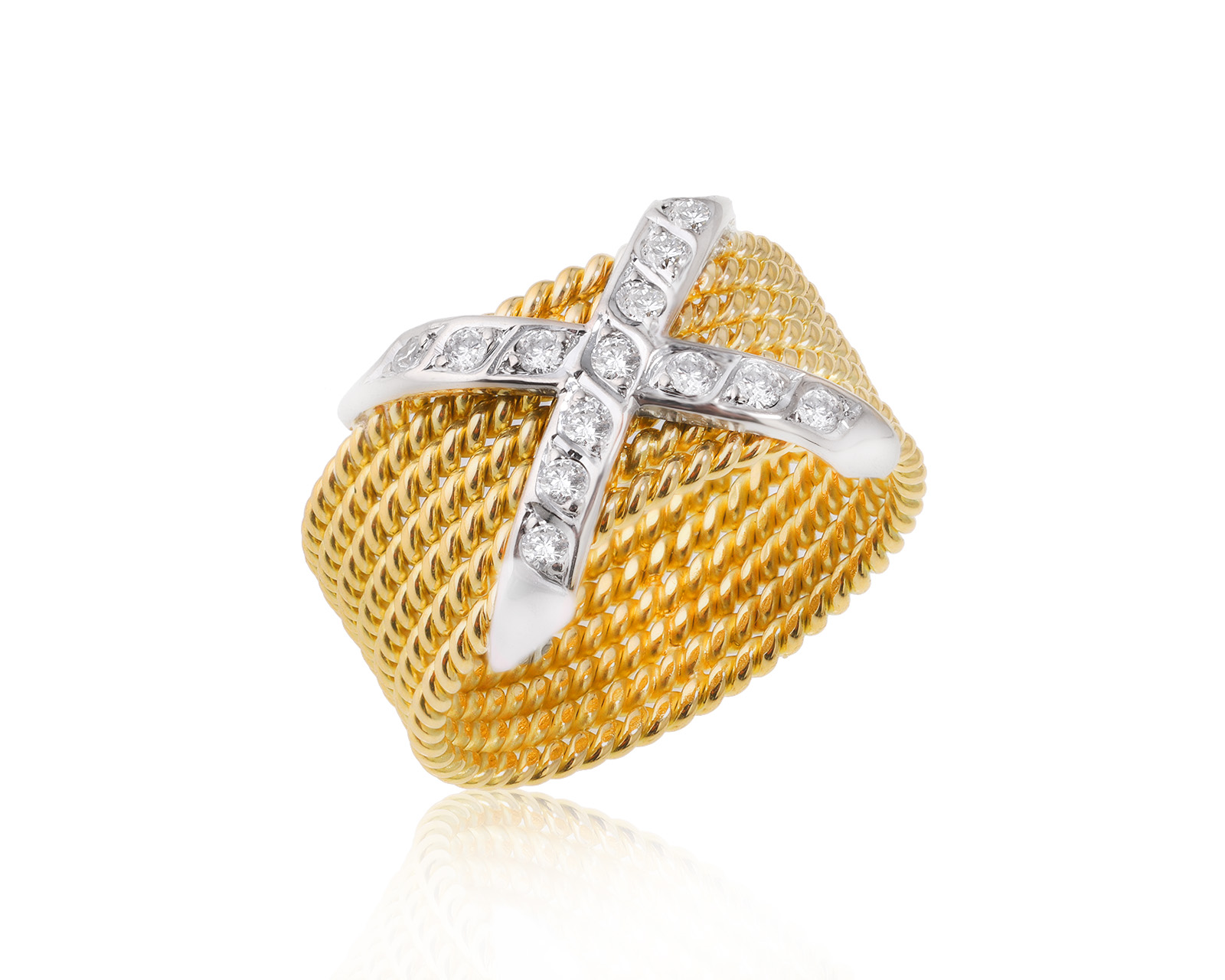 Оригинальное золотое кольцо с бриллиантами 0.23ct Charles Greig 270624/9