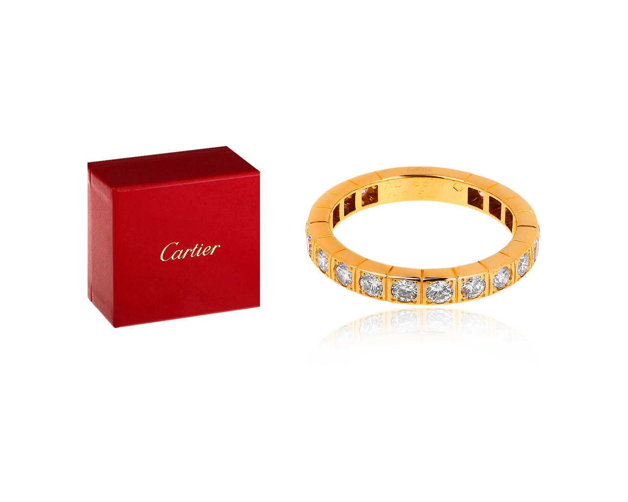 Модное золотое кольцо с бриллиантами 0.90ct Cartier Lanieres