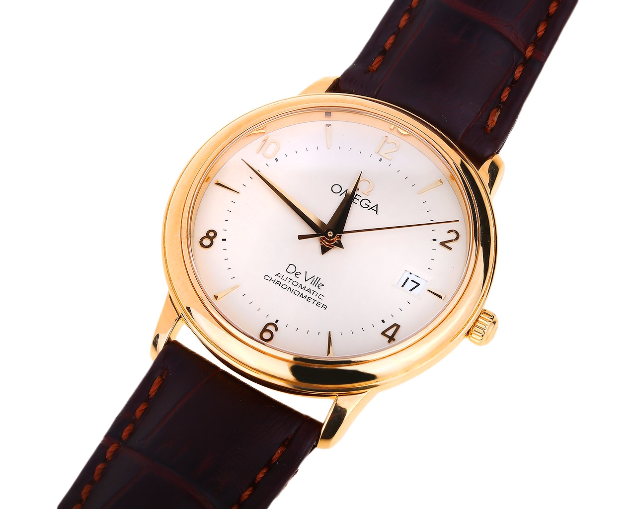 Золотые наручные часы Omega De Ville 090218/3