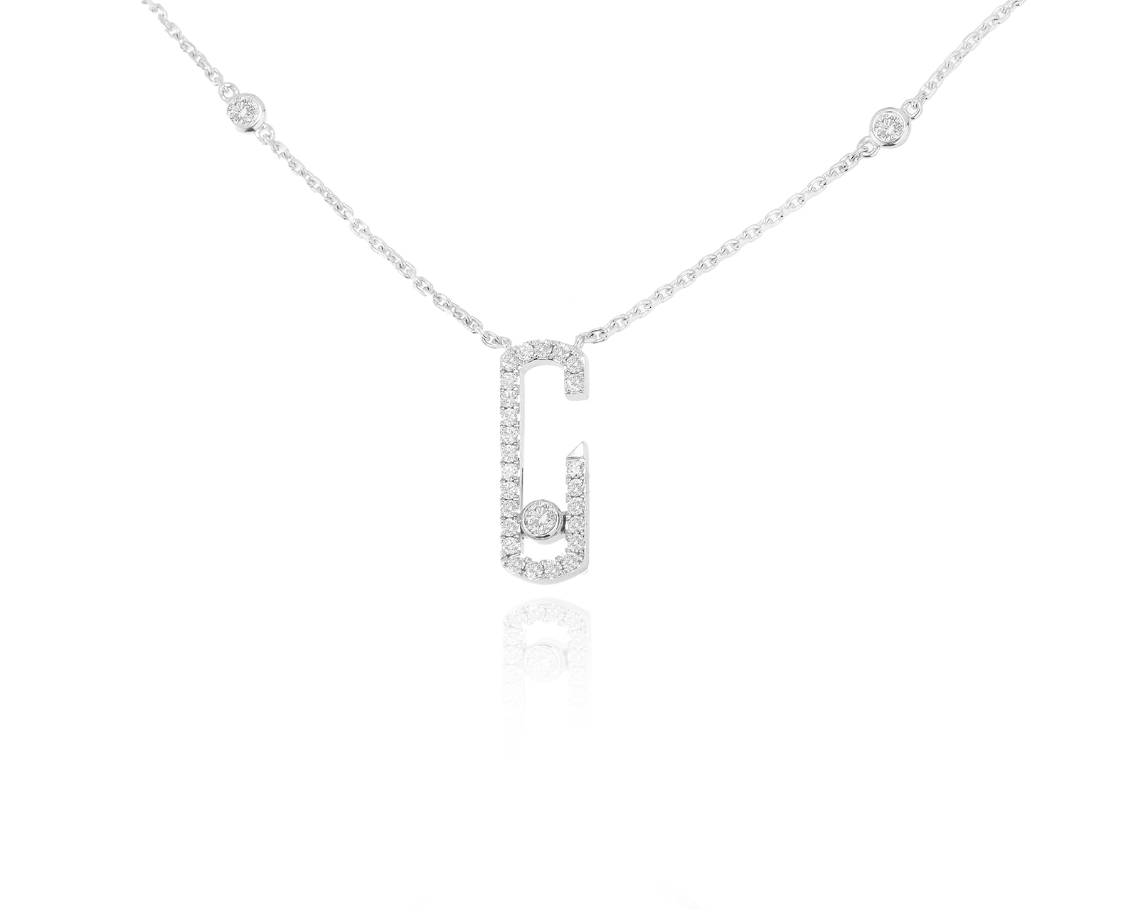 Оригинальное золотое колье с бриллиантами 0.35ct Messika Gigi Hadid Move Addiction 150224/3