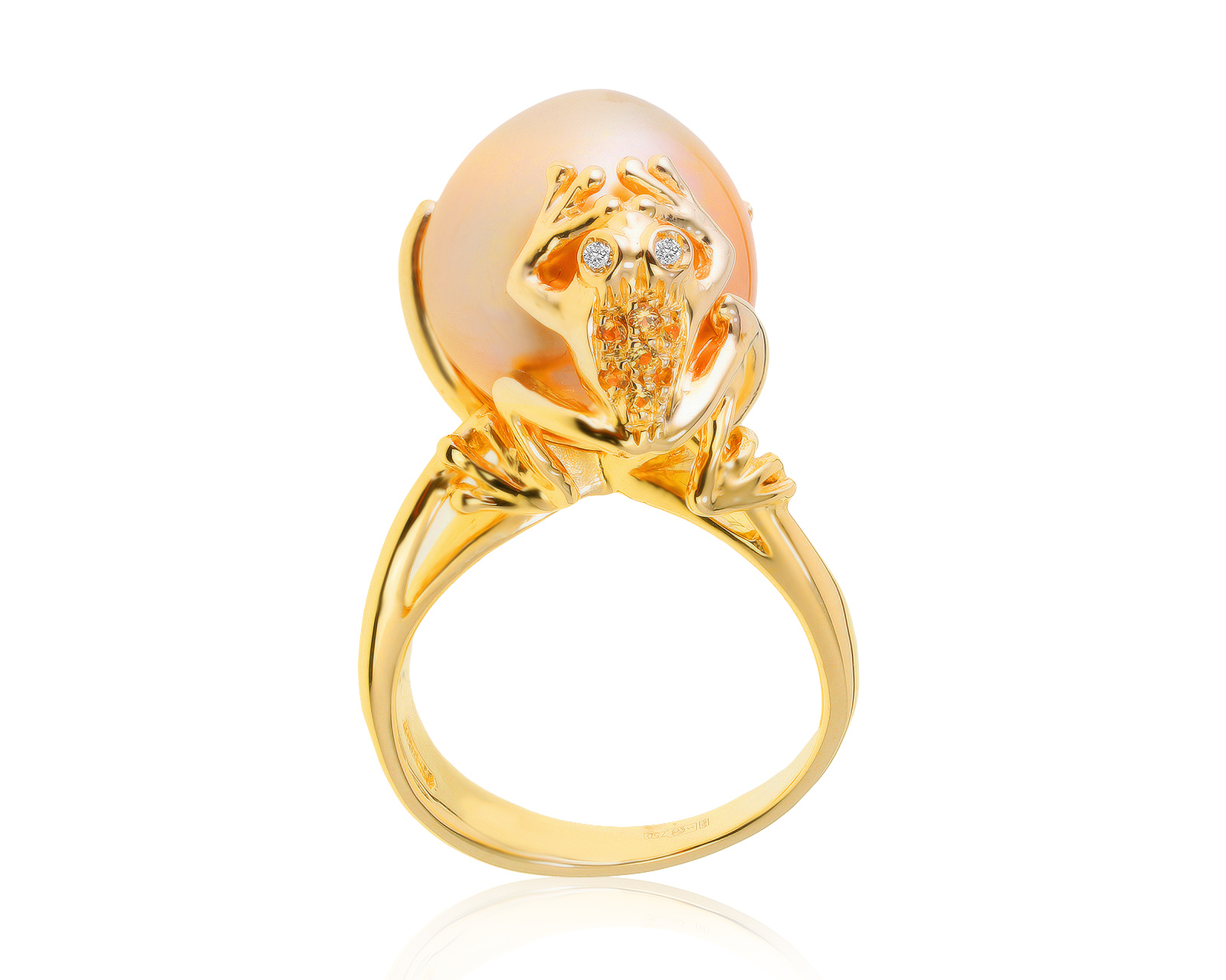 Оригинальное золотое кольцо с жемчужиной Giampiero Fiorini