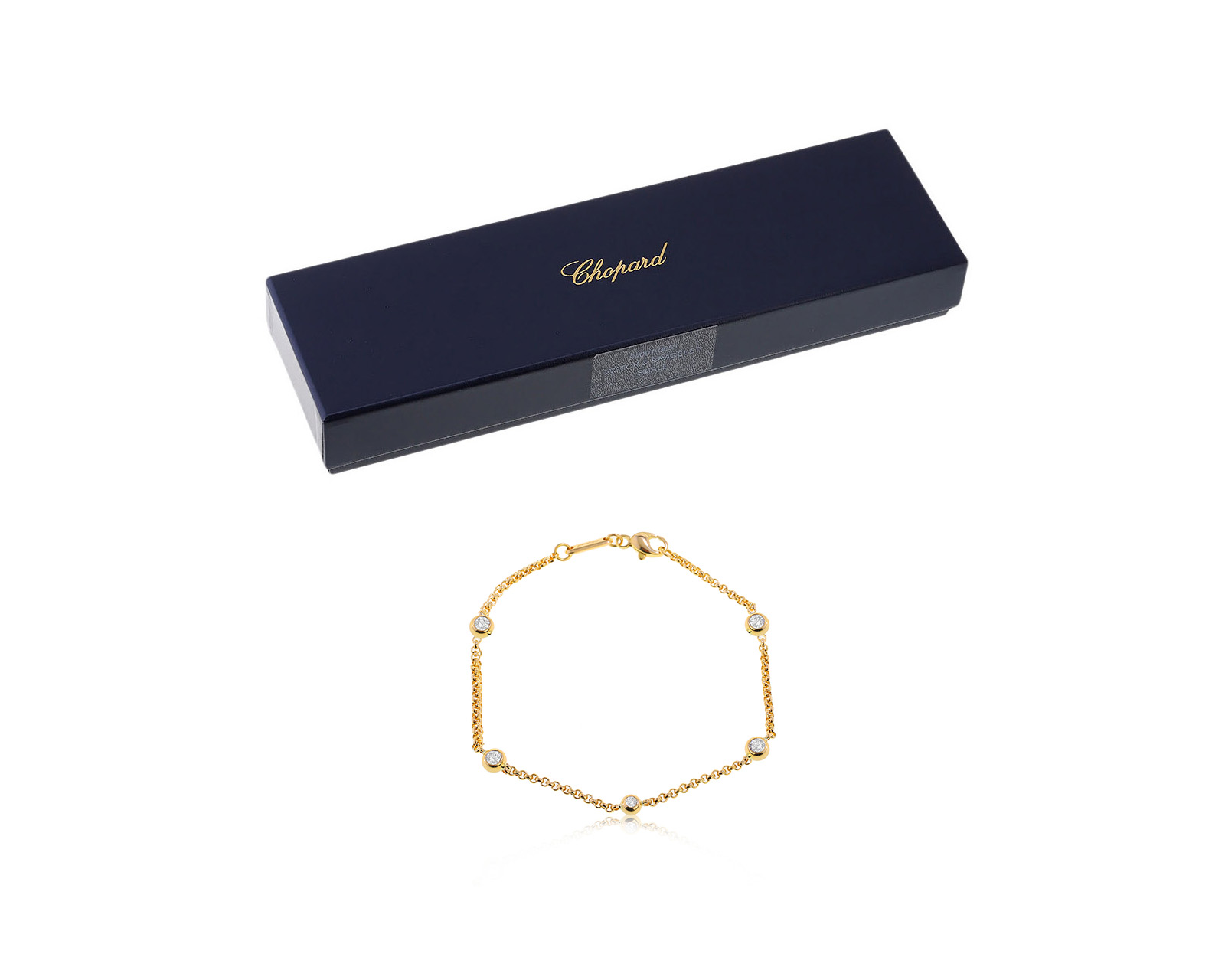 Оригинальный золотой браслет с бриллиантами 0.33ct Chopard