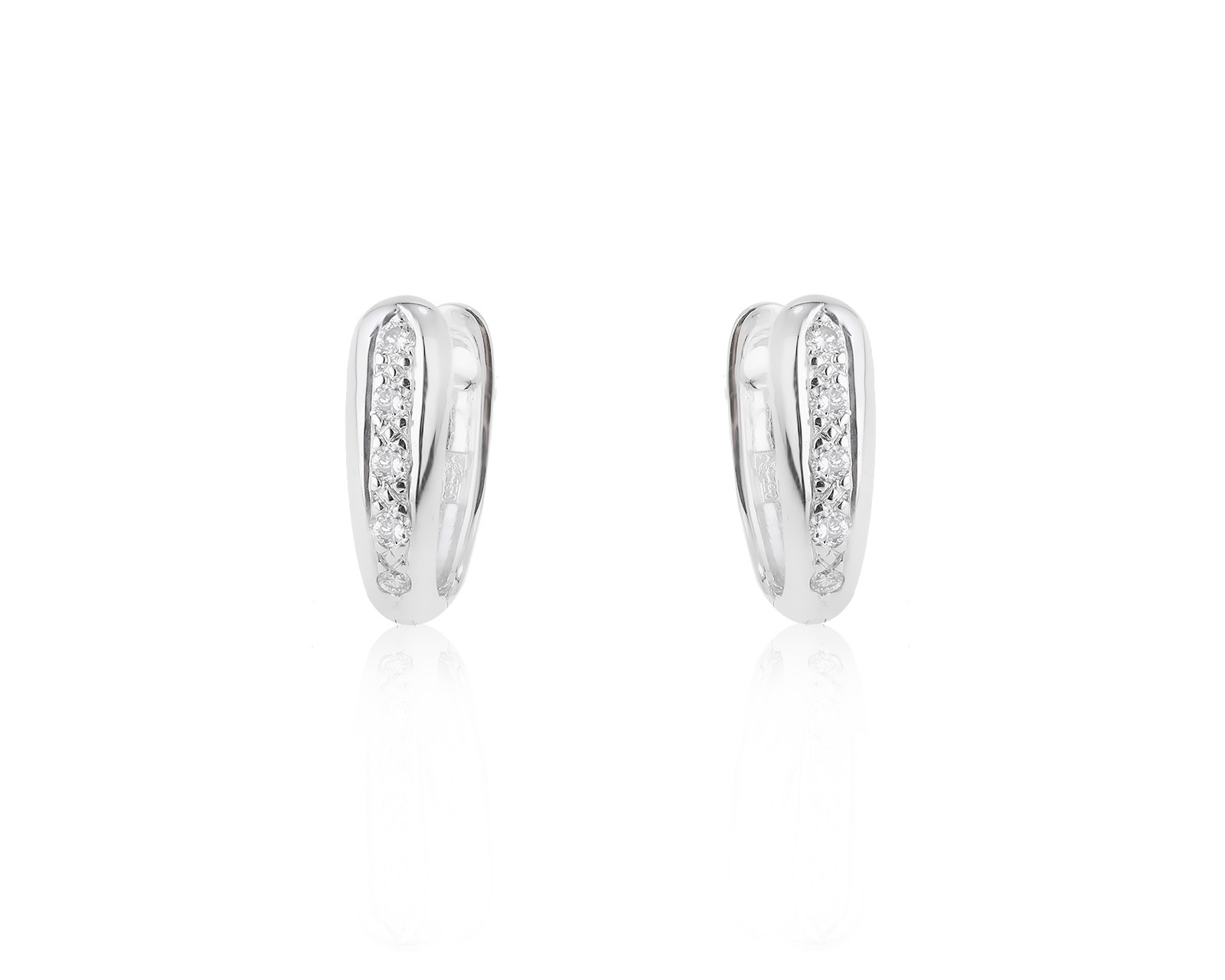 Золотые серьги с бриллиантами 1.80ct